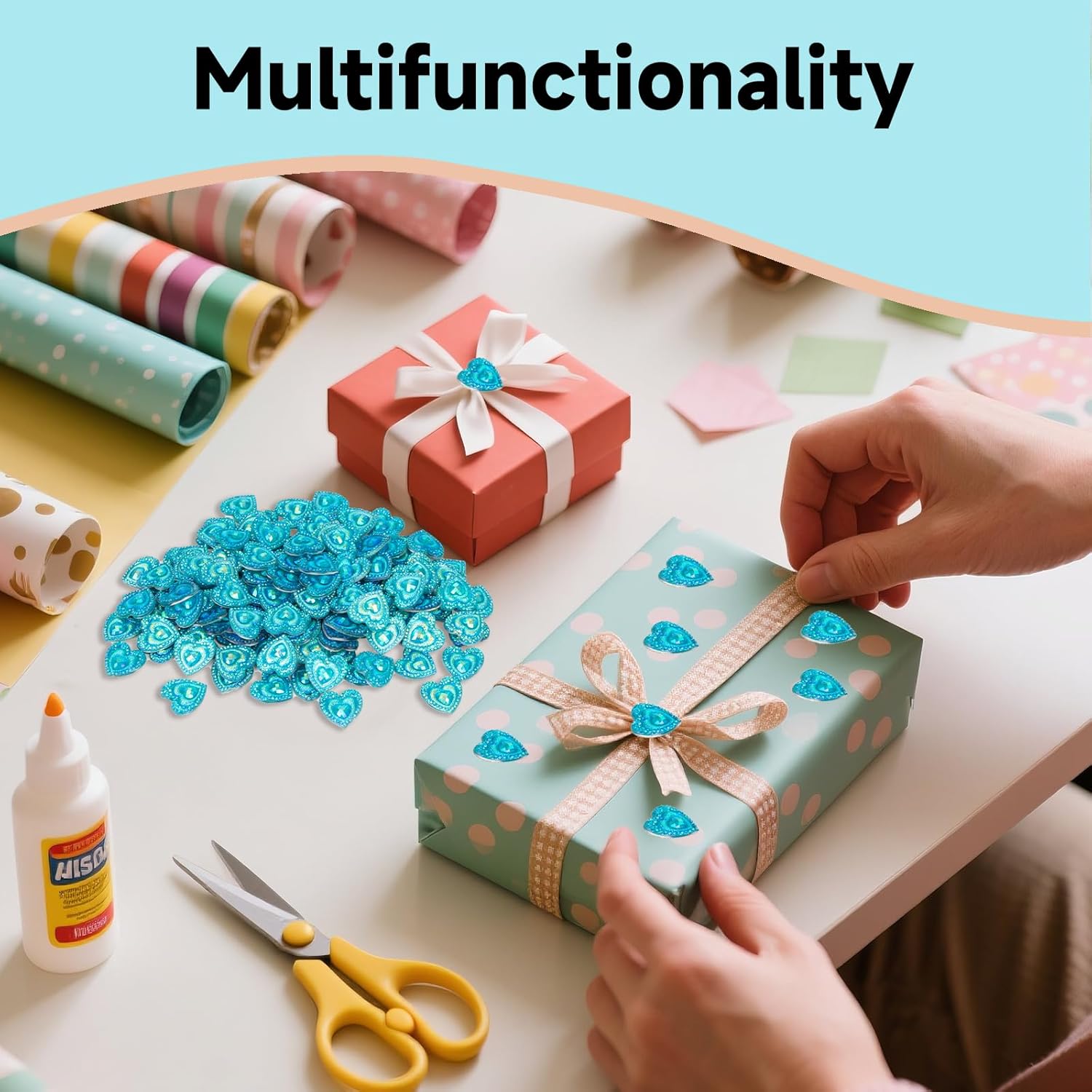 50 Pcs Resin Rhinestones for Crafting,Heart Shaped Rhinestones for Bedazzling Clothes Shoes Hats Bags & Sewing Accessories (Royal Blue) - Image 6