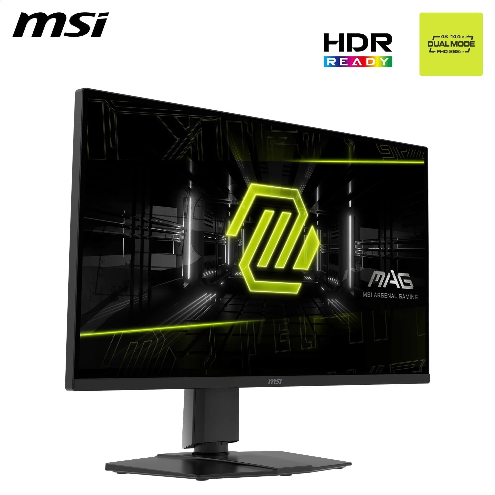 MSI MAG 275UPD E14 Gaming Monitor 27 Zoll 4K UHD IPS-Panel 3840x2160, 1ms, HDR Ready, Dual-Mode, AMD FreeSync Premium, Dual-Mode, HDMI 2.1, DP 1.4a, Höhen/Neigungsverstellbar, Schwarz