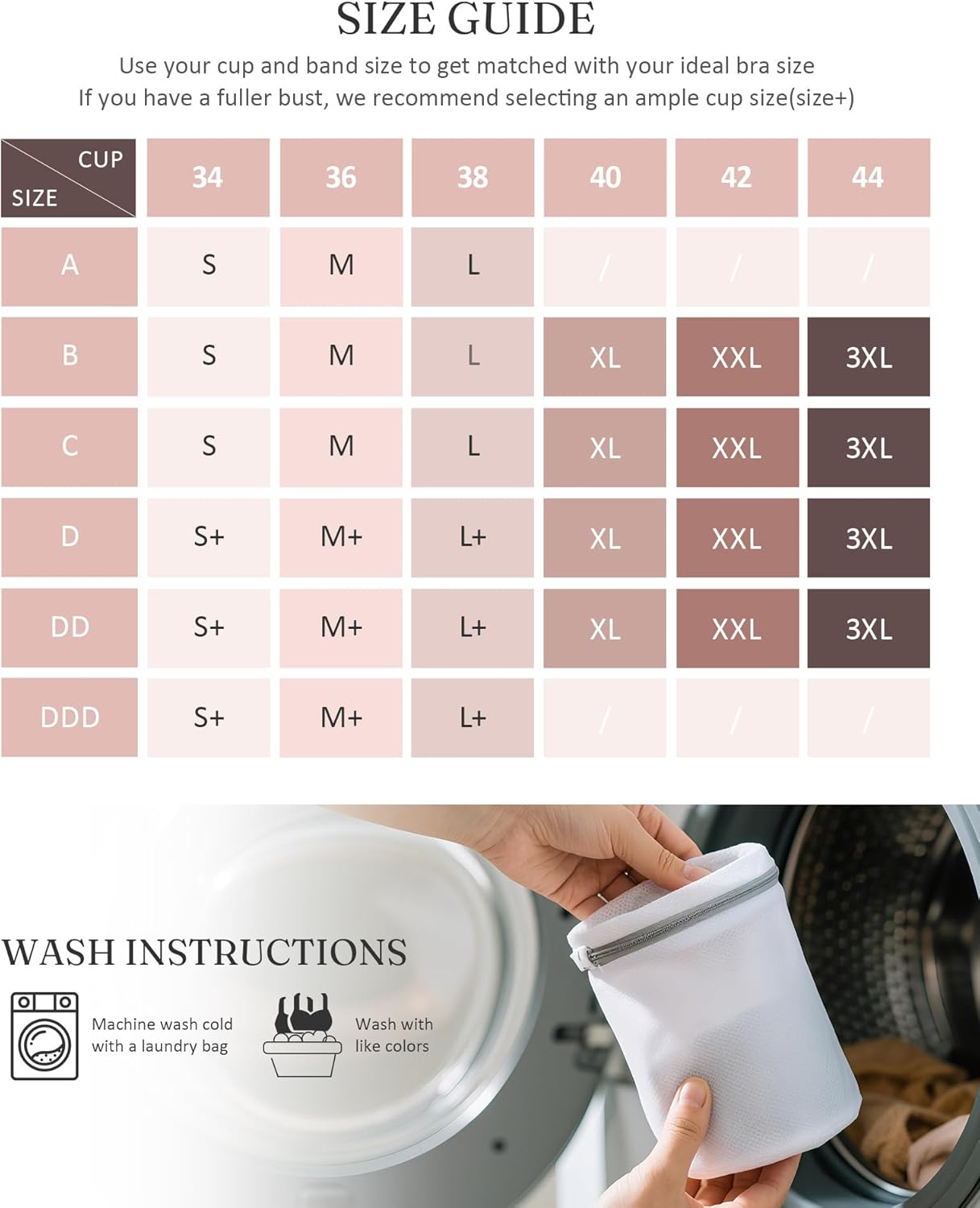 FeelinGirl Wireless Bras for Women No Underwire Comfortable Bras with Support and Lift Deep V Push Up for Everyday Wear - Image 6