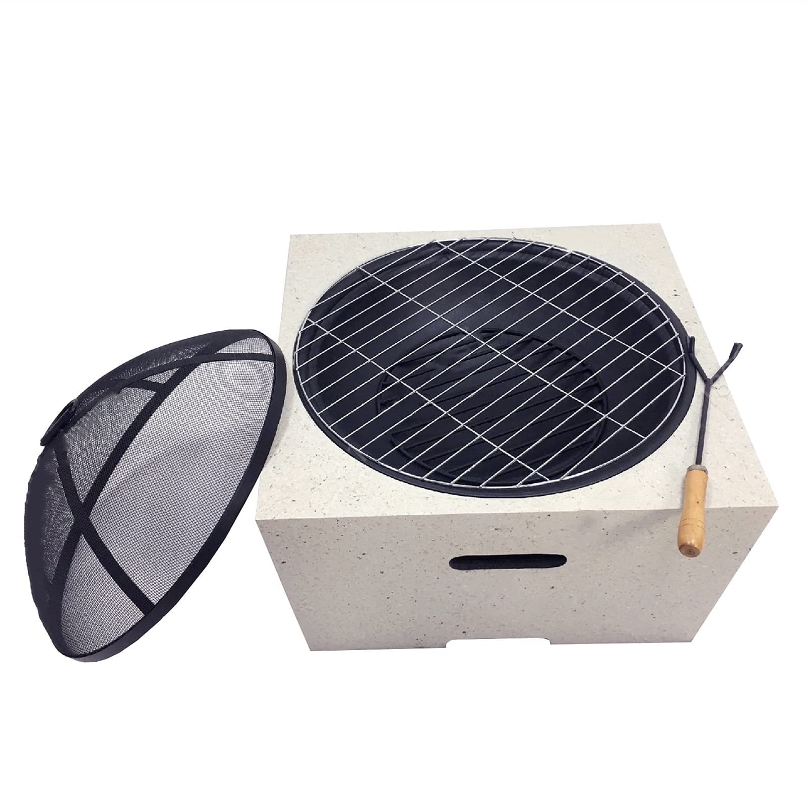 XZHOOQP Brasero de leña de 21 Pulgadas, brasero Grande para Exteriores con brasero de leña, Adecuado para cenas de Barbacoa en el Patio y el jardín