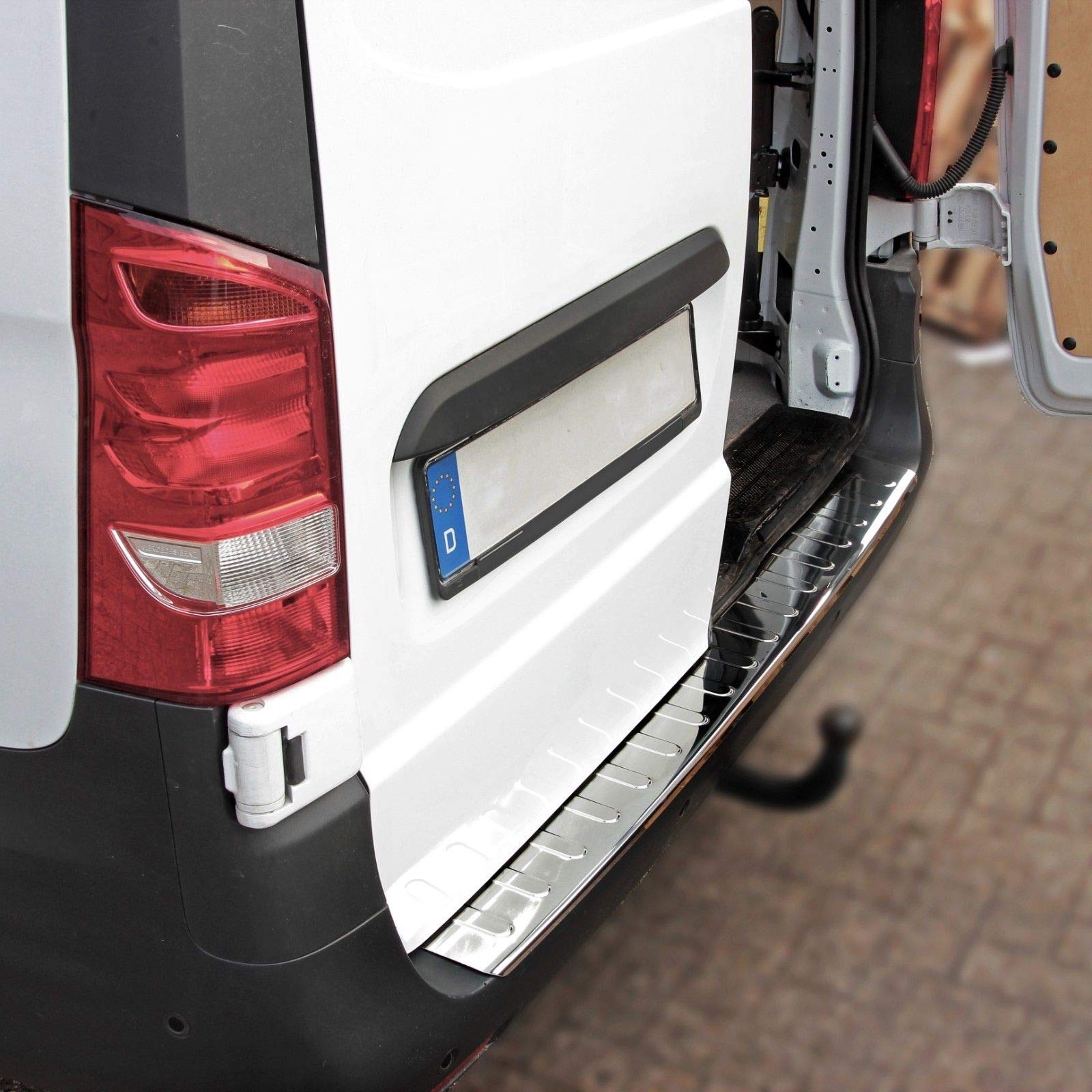 Protector Parachoques Trasero válido para Mercedes Vito Clase V W447 | Desde 2014+ Acero Inoxidable Cromado Proteccion para Borde del Maletero De Carga