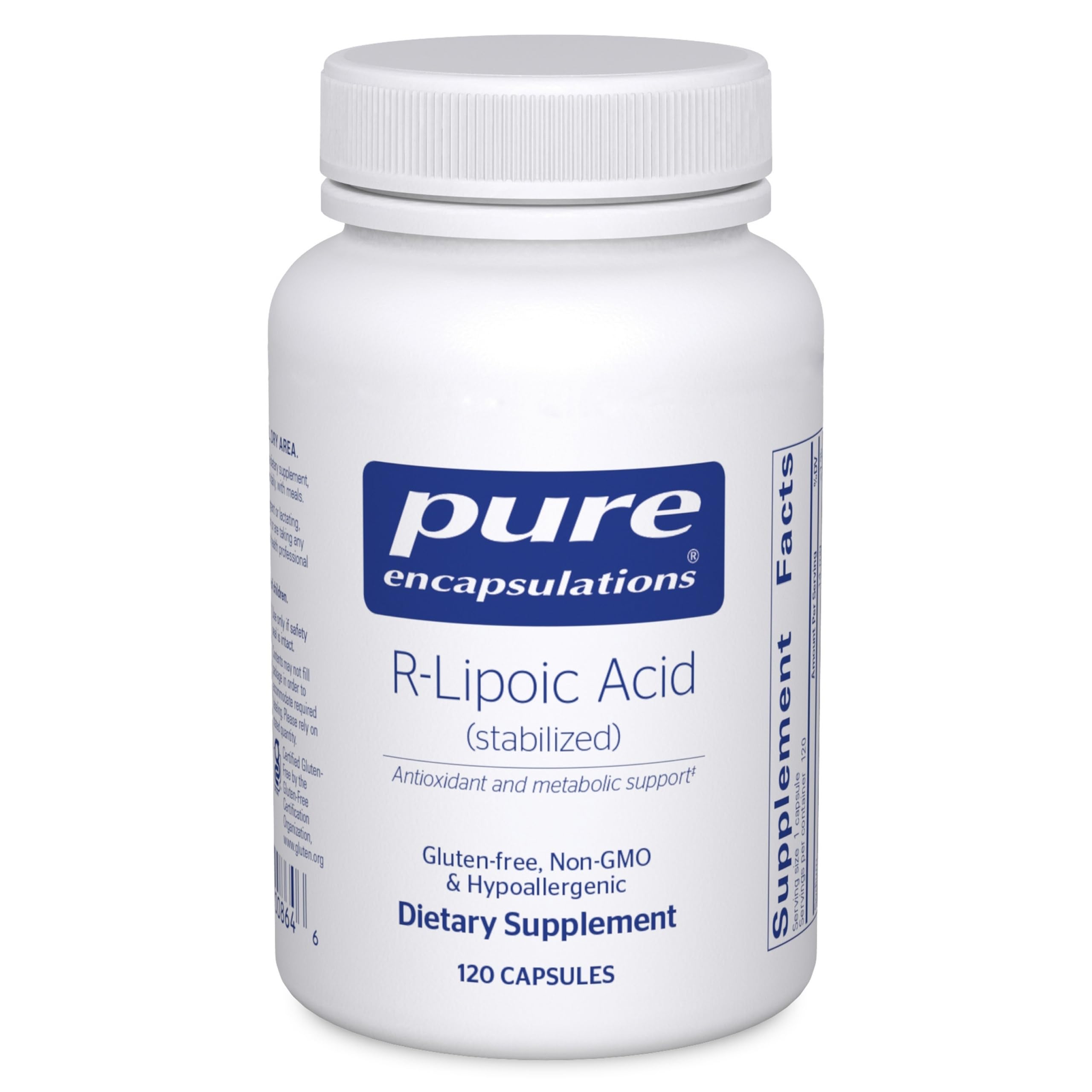 Pure Encapsulations R-Lipoic Acid (Stabilized), 120 Capsules 120 Count (Pack of 1)