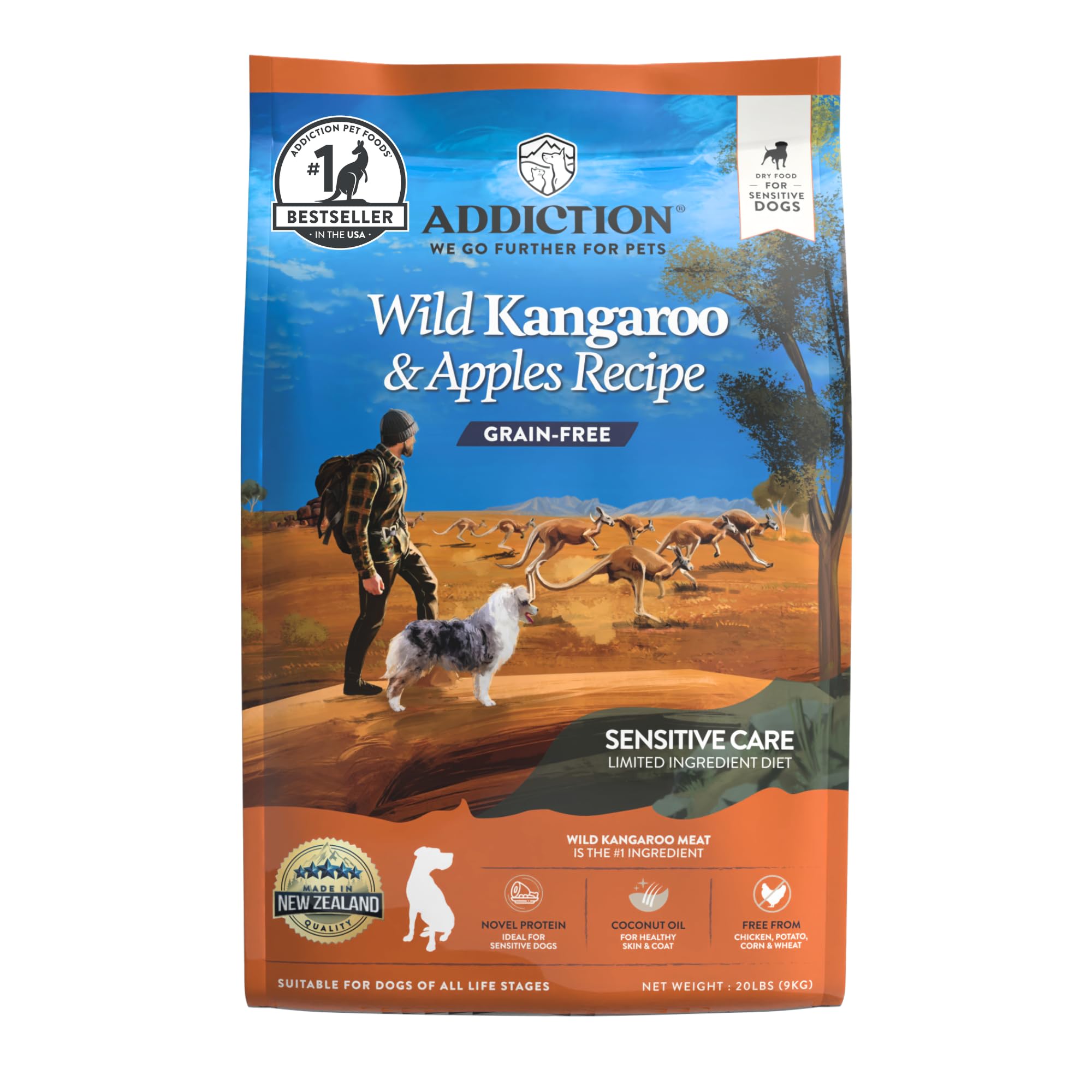 AddictionWild Kangaroo & Apple Dog 4 Pound Bag
