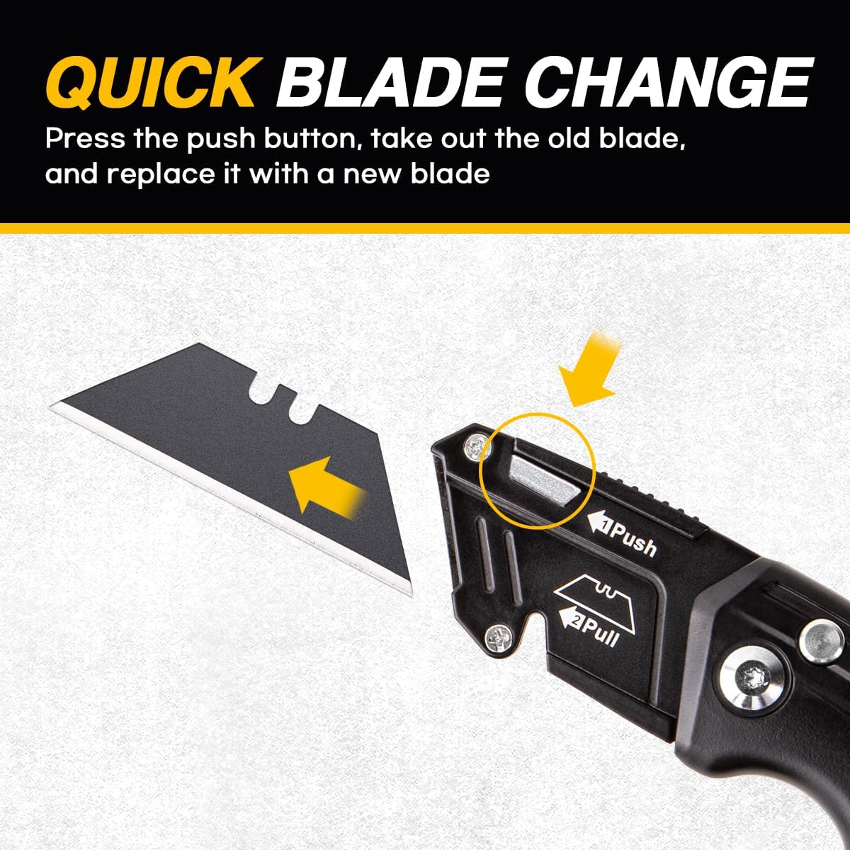 Komelon Folding Utility Knife, Includes 4 Blades