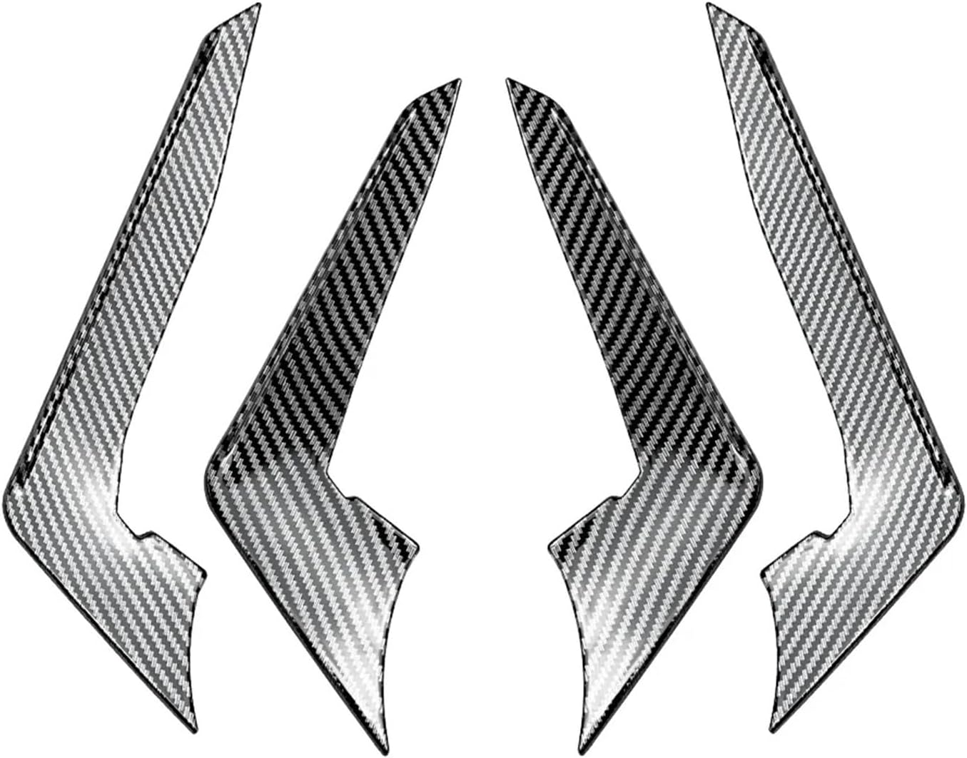 Glossy Black Front Wind Knife Spoiler A5 S5 F5 Sline 2017-2020 Pre Car Body Kit Modification ABS Exterior Parts(Carbon Fiber look)