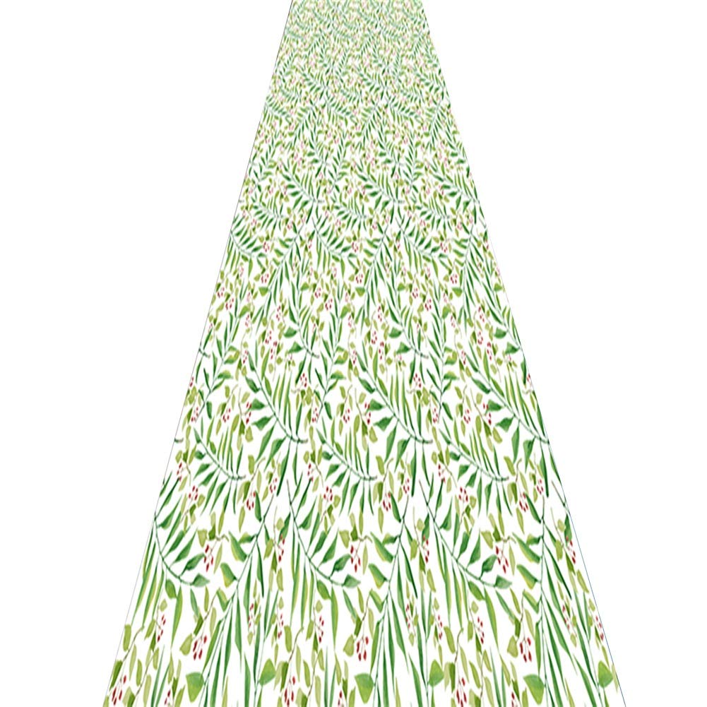 Alfombras de pasillo largo con estampado 3D de hojas de sauce en moqueta suave