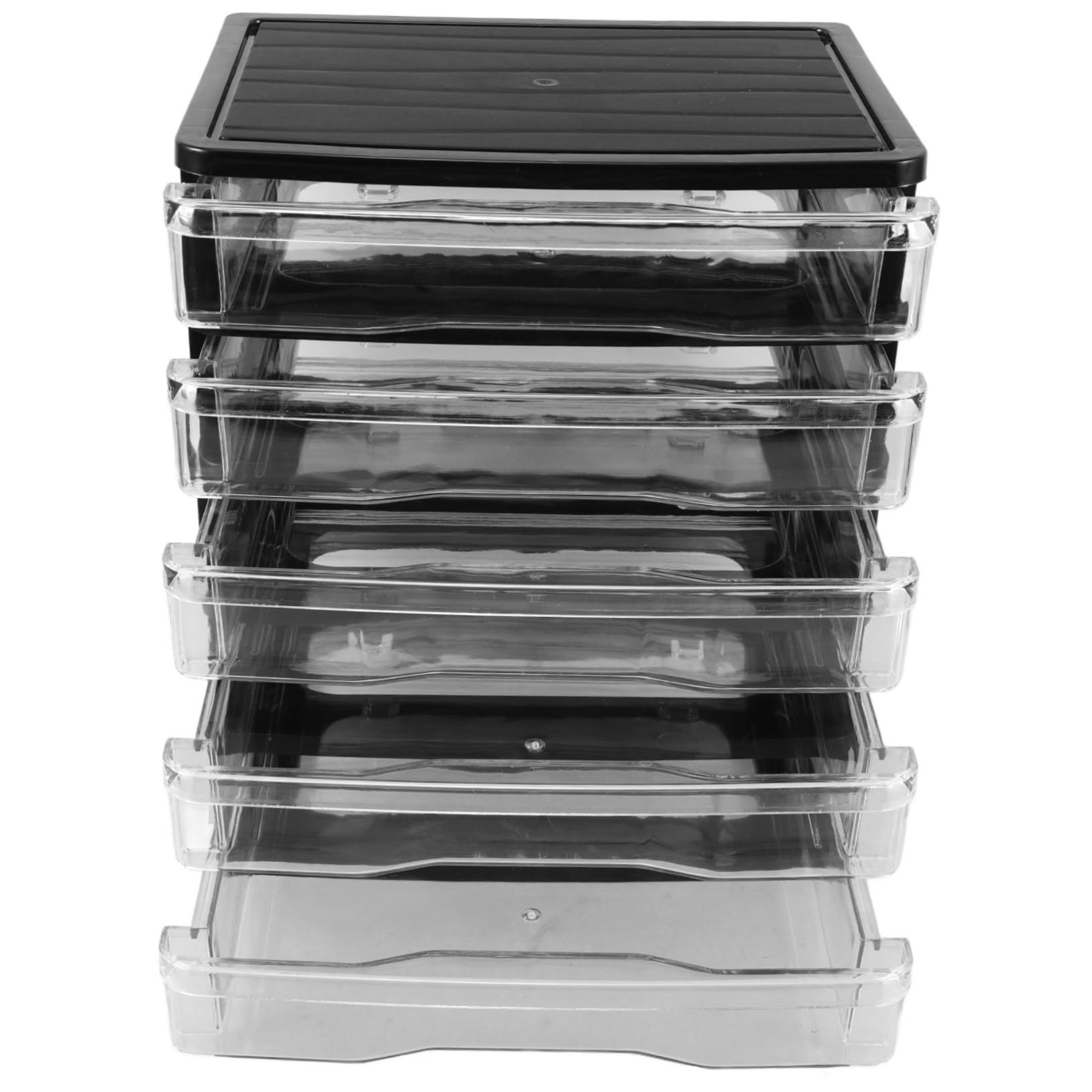 Operitacx Organizador de Escritorio Multicapa Cajones Transparentes Negro