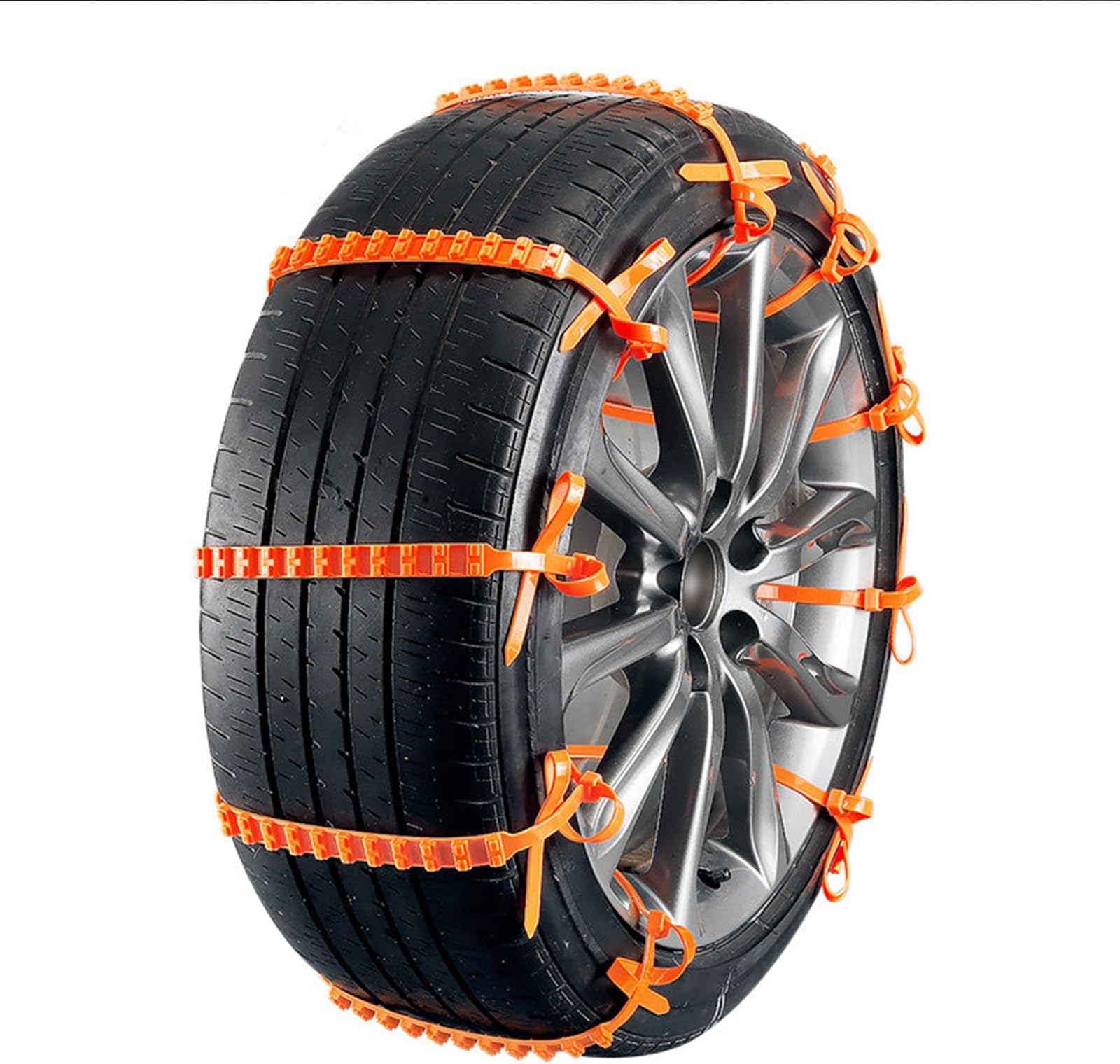 10 Pcs Adjustable Non Slip Tire Zip Ties for GMC Yukon 1992–2025 2020 2021 2022 2023 2024 2026, Universal Winter Car Truck SUV Snow Tire Chains, Emergency Multi-Function Traction Chain