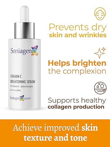 Miniatura 5 de Suero iluminador con 20% de vitamina C para la cara, antienvejecimiento con ácido L-ascórbico puro, antioxidante, colágeno, estimulante, hidratante