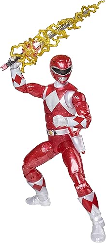 Miniatura 5 de Power Rangers Lightning Collection Mighty Morphin Metallic Red Ranger - Figura de acción coleccionable de 6 pulgadas con accesorios
