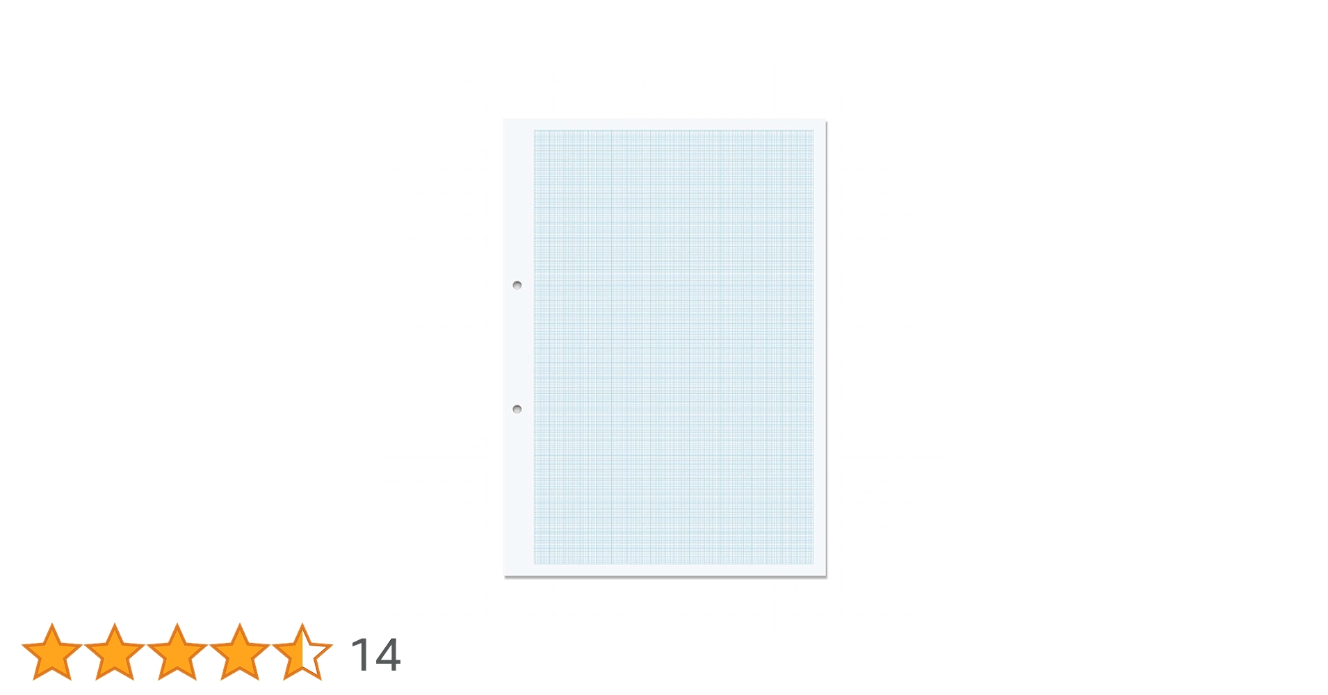 RHINO A4 Loose Leaf Paper, 5mm Squared, 500 Sheets / 1000 Pages, Hole