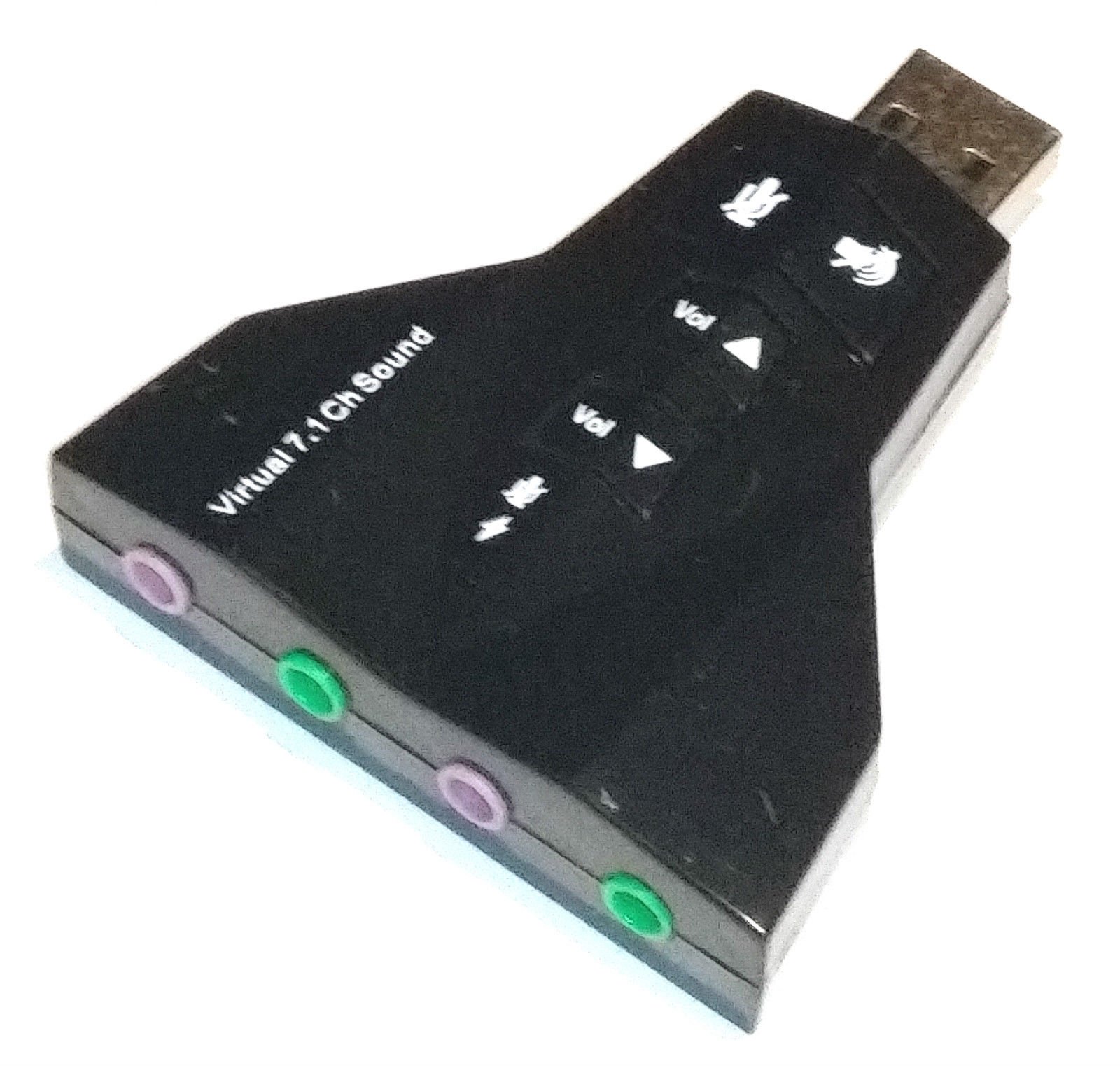 AlexVyan Airplane Virtual 7 1 Channel USB Sound Adapter External Sound Card with 2 Stereo Output and Mono Microphone-Input Jack (Black) Aeroplane with Volume/Sound Buttons-image-23