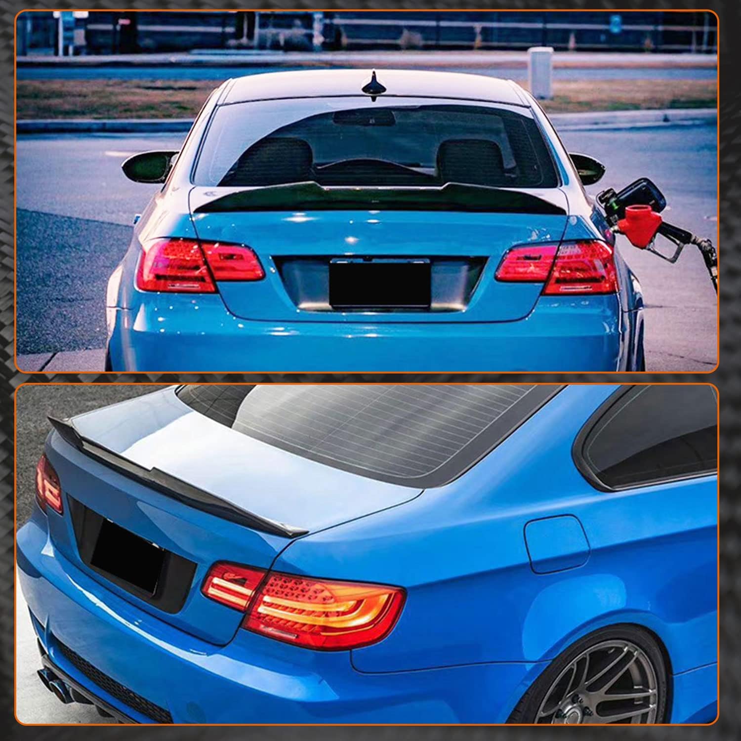 Real Carbon Fiber E92 Spoiler Compatible with 2006-2013 BMW 3 Series E92 Coupe & M3 Coupe