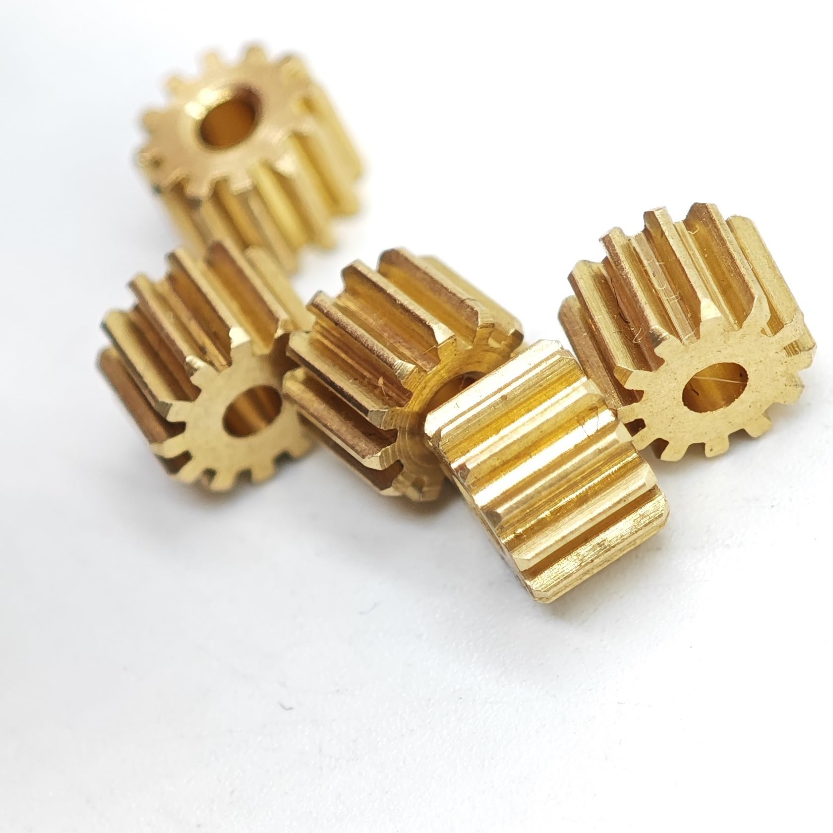 Produktbild von 2x 0,3 Modul 12 Zähne Stirnrad – 4,2 Mm Durchmesser, 4 Mm Dicke – Bohrung 1,48/1,98/2,28 Mm – Für 1,5–2,3 Mm Wellen – Präzise & Leise