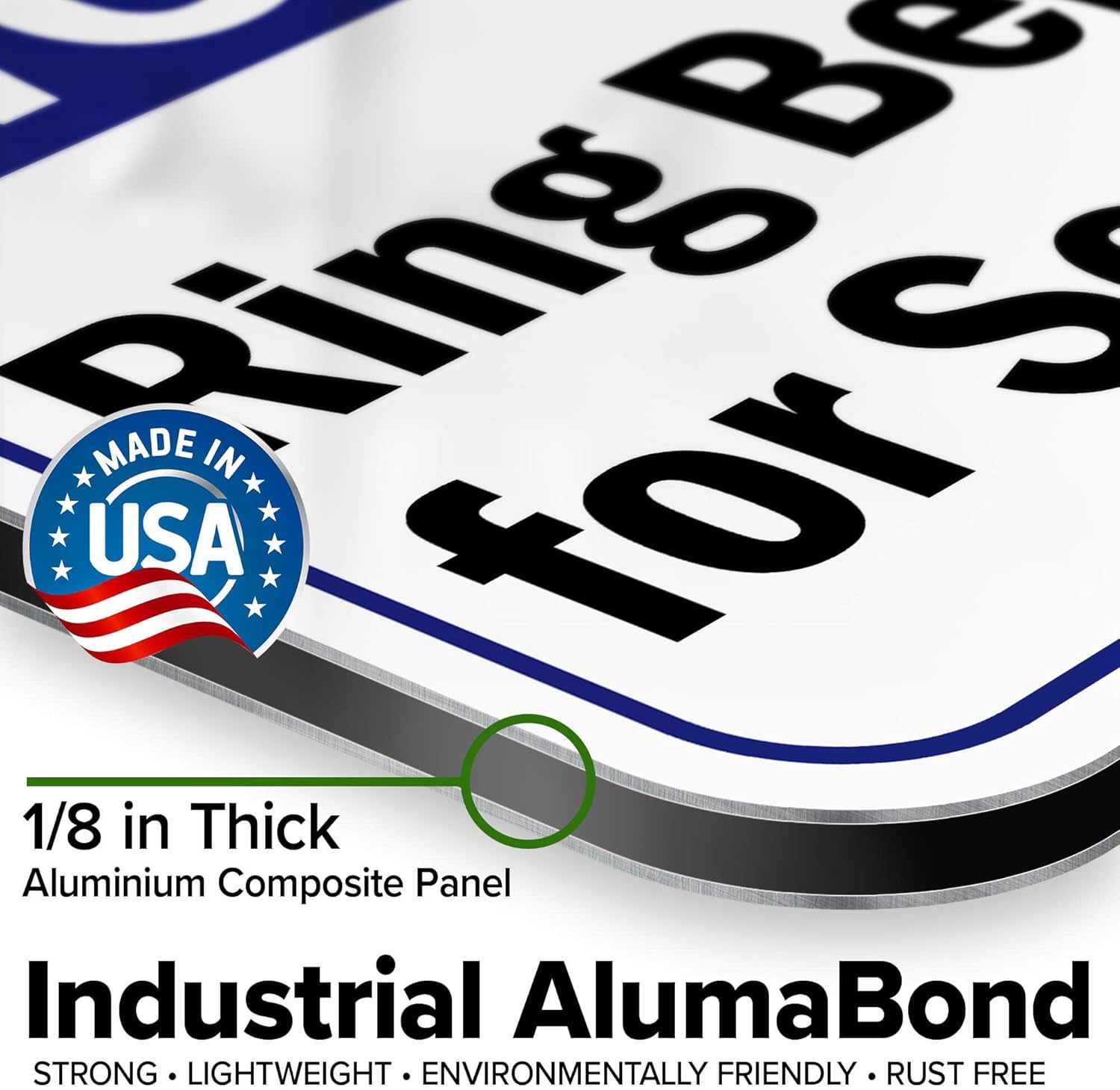 Ring Bell for Service Sign, 12x16 Inches, Rust Free DiBound, Fade Resistant, Made in USA by My Sign Center