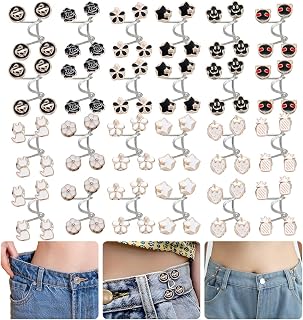 72PCS Pants Waist Tightener for Jean, Adjustable Pants Button Tightener for Loose Jeans or Skirts, No Sewing Required