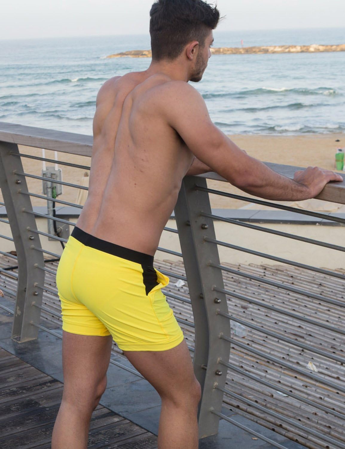 Taddlee Men Swimwear Swimsuits Solid Basic Long Swim Boxer Trunks Board Shorts