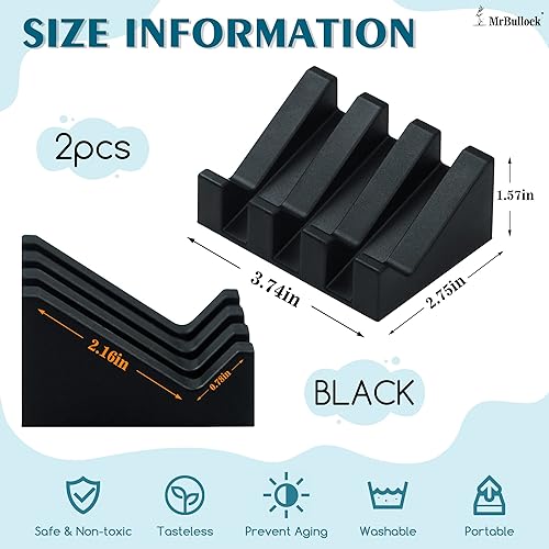 Miniatura 44 de Jabonera de silicona para barra de jabón para ducha, baño, bandeja de secado de cascada autodrenante, mantiene las barras de jabón limpias y fáciles