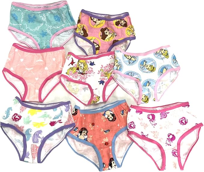 Amazon キャラクター ガールズショーツ8枚セット ステッカー1枚 選べません Girls Panties 8 Pack 2ｔ 3ｔ ディズニー プリンセス パンツ オーロラ姫 ベル 白雪姫 シンデレラ 女児 女の子 下着 パンツ インナー ショーツ 2ｔ 3ｔ 2ｔ 3ｔ ショーツ 通販
