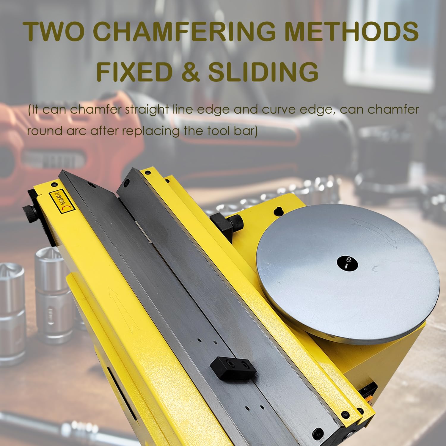 HayWHNKN Side Chamfering Machine Straight Edge Chamfering Machine Tabletop Linear Chamfering Machine Chamfering Straight 0-5mm 220V MR-R900