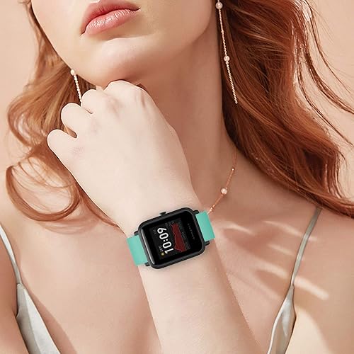 Miniatura 4 de Paquete de 9 correas de reloj compatibles con Amazfit GTSGTS 2GTS 2eGTS 2 miniGTS 3GTS 4GTS 4 miniGTR mini, correas de silicona de 0.787 pulgadas