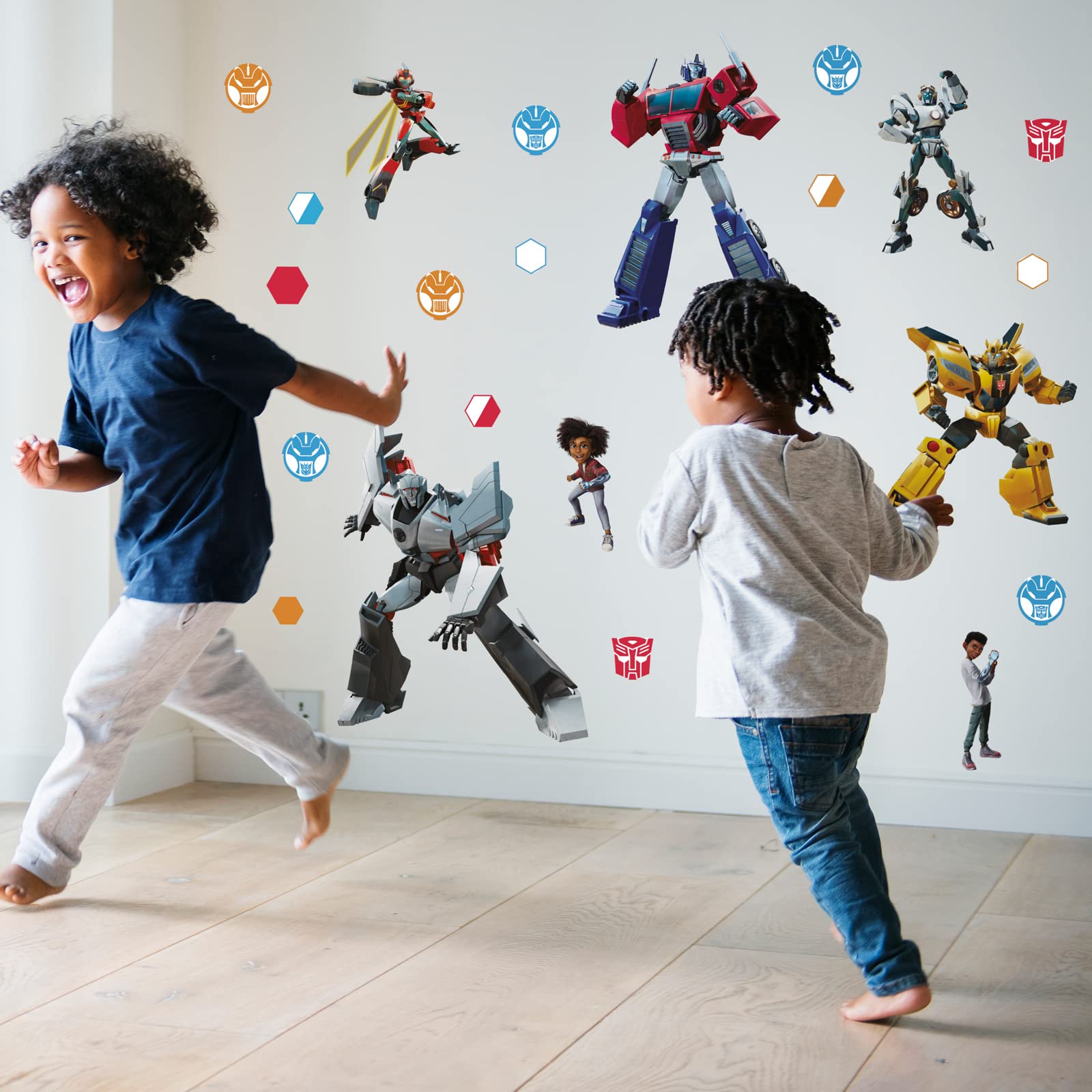 Stickerscape Stickaround Transformers Earthspark Wall Stickers ( - Large Size)| Official Transformers Wall Decal, Transformers Wall Decor | Transformers Bedroom | Easy To Apply, Cleanly Removable