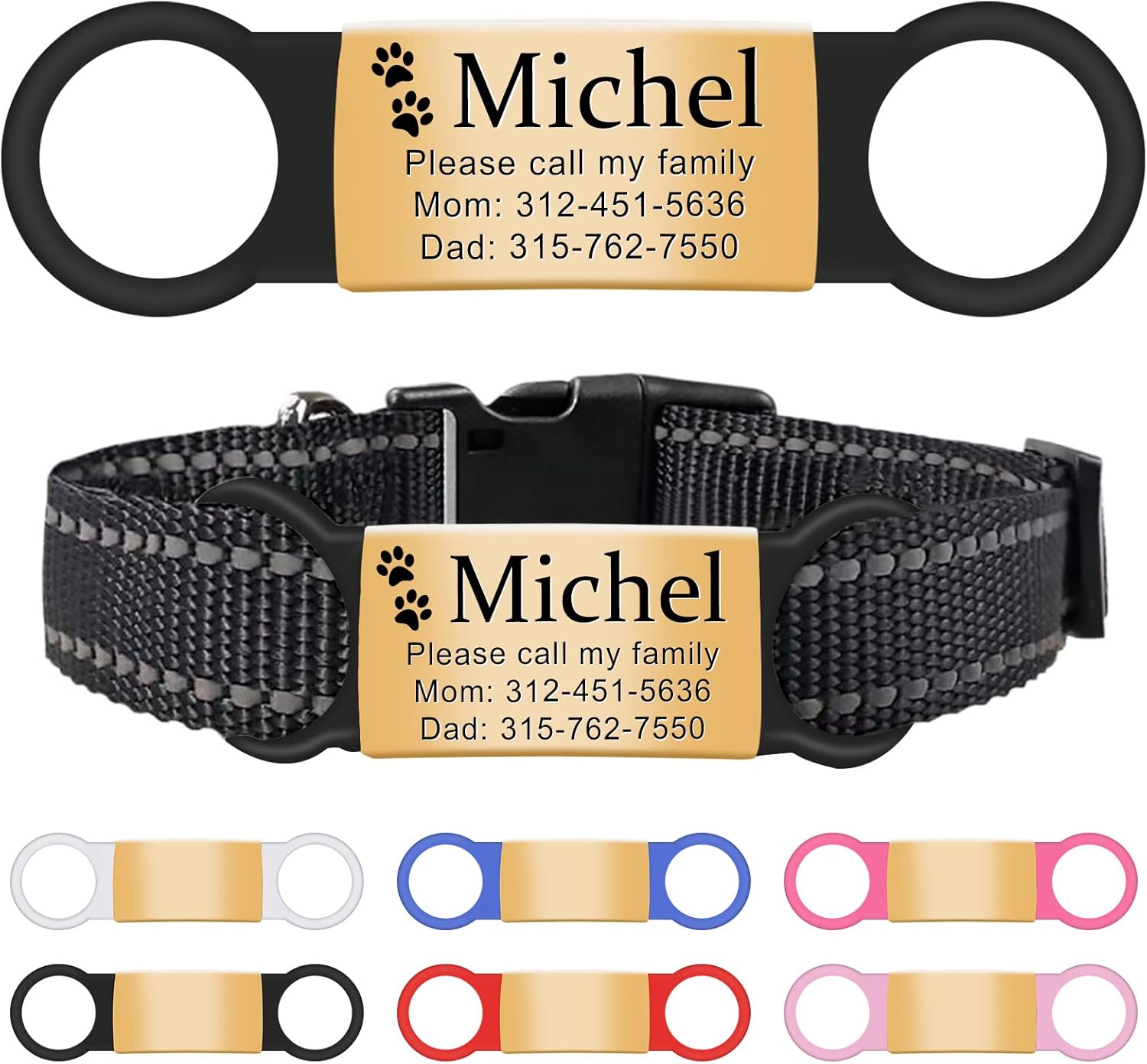 Natiform Personalized Dog Tags,SlideOn Pet ID Tags