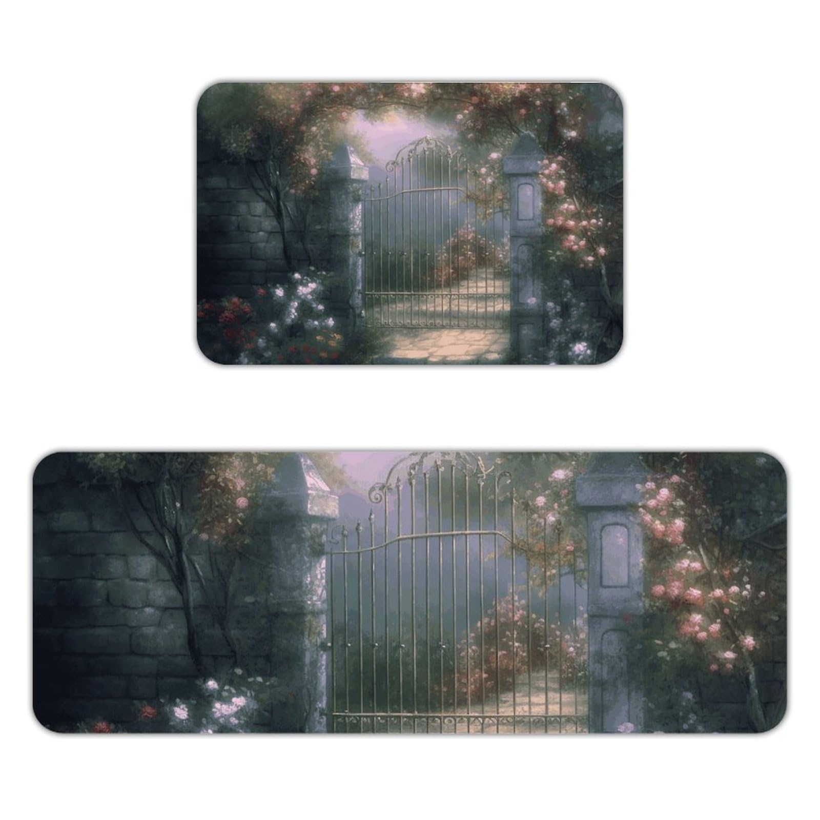 Tapete de cocina de franela Secret Garden transpirable y superabsorbente