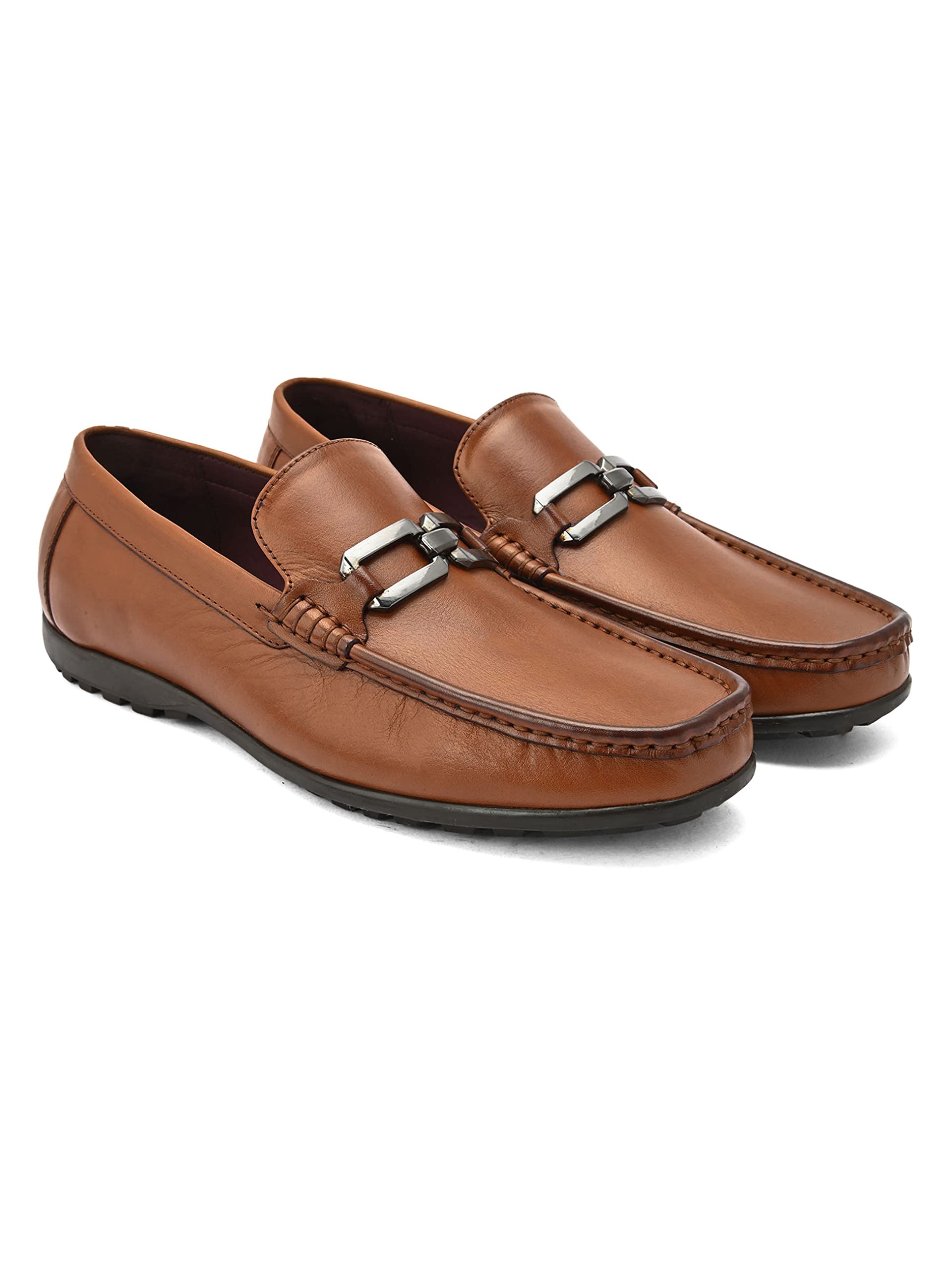 Genuine Italian Leather Loafers Leather Upper Regular Styling Cushioned Footbed/Comfortable Fashionable Stylish Flexible for Men-image-43