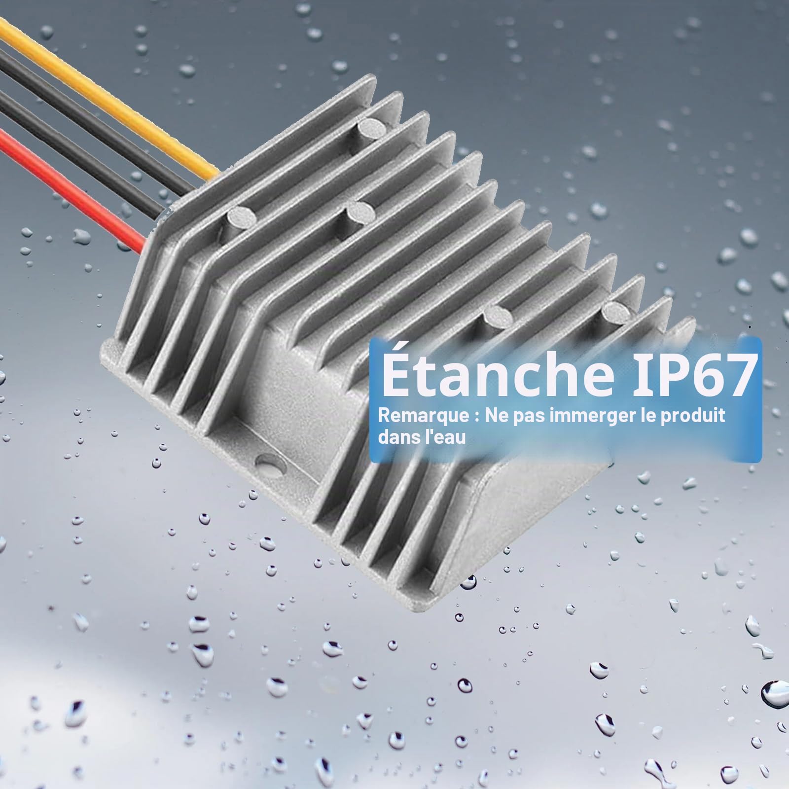 DC 20-60V réducteur de Tension à 12V 20A 240w DC convertisseur Convient à l'équipement de réduction de Tension étanche sur Les Chariots de Golf et Les Chariots élévateurs.