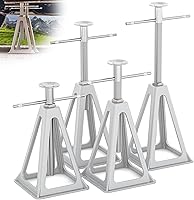 WELLUCK 4-Pack RV Stabilizer Jacks - Aluminum Screw Jack Stands, 6000 lbs Capacity Each, Adjustable 11-17" for Camper Trailer Leveling