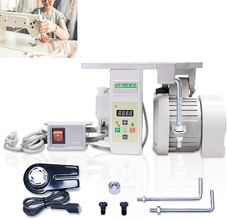 AzureaFlow 750W 1HP Industrial Sewing Machine Servo Motor with Needle Positioner Synchronizer AC110V 200-6000 RPM Energy Saving Quiet