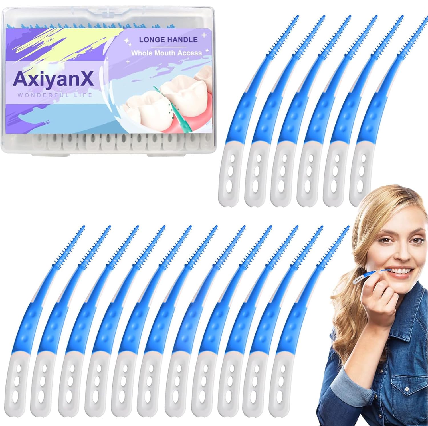 Amazon.co.jp: AxiyanX 84ピース ポータブル デンタルフロスピック