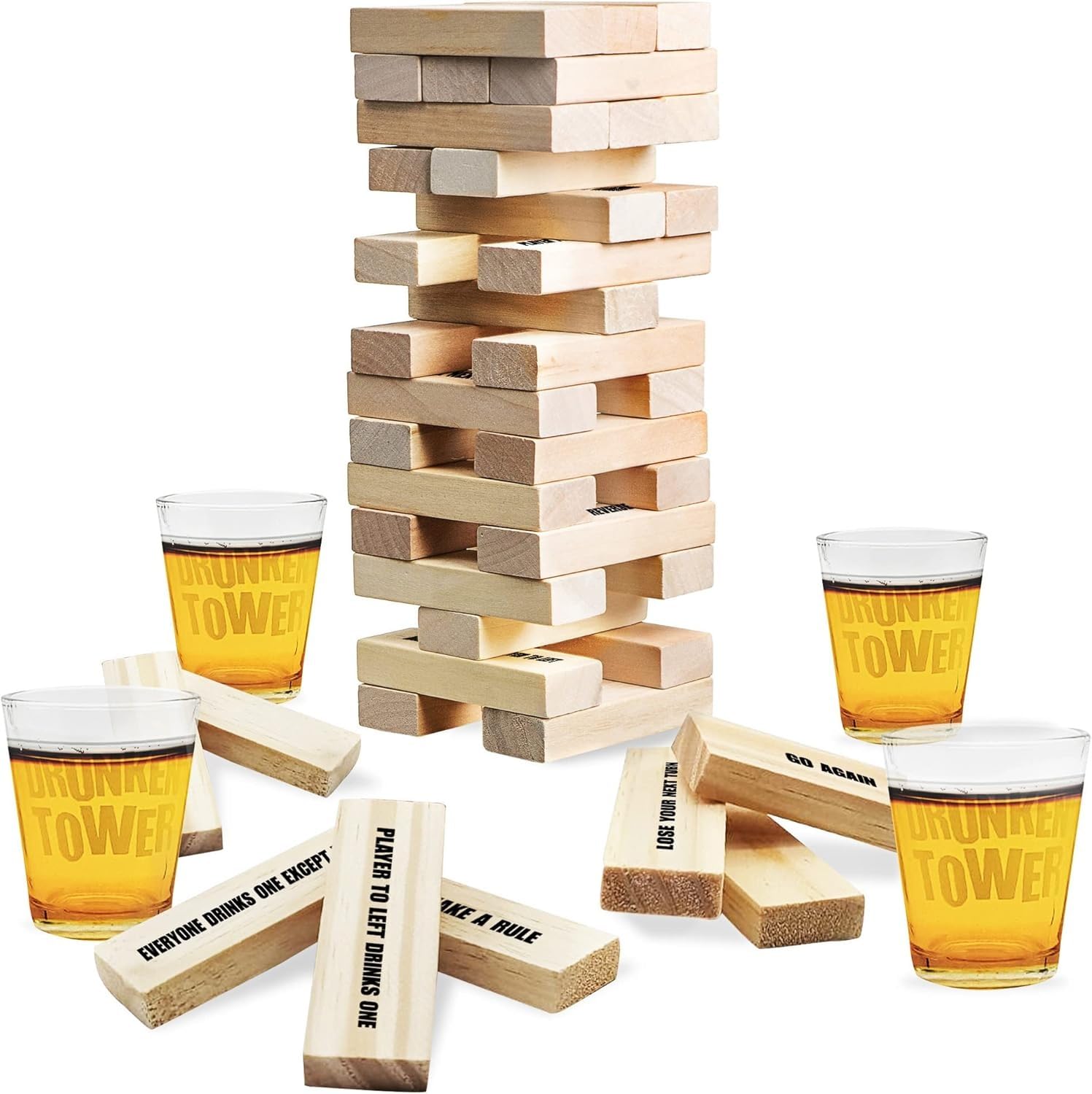 Gifts Infinity Wood Gifts Infinity® Grab A Piece Drinking, Block Game, Drunken Tower,