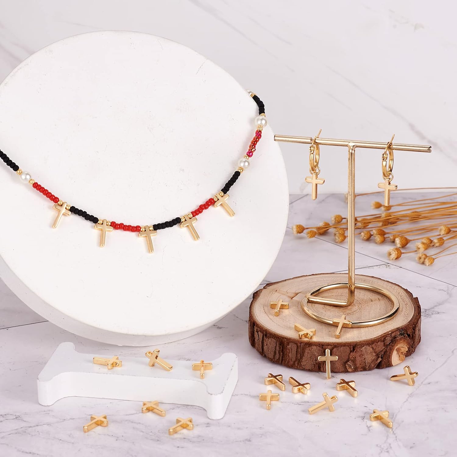 Craftdady Small Cross Charms Tibetan Style Antique Silver Cross Pendants for DIY Earring Bracelet Necklace Jewelry Making - Image 4