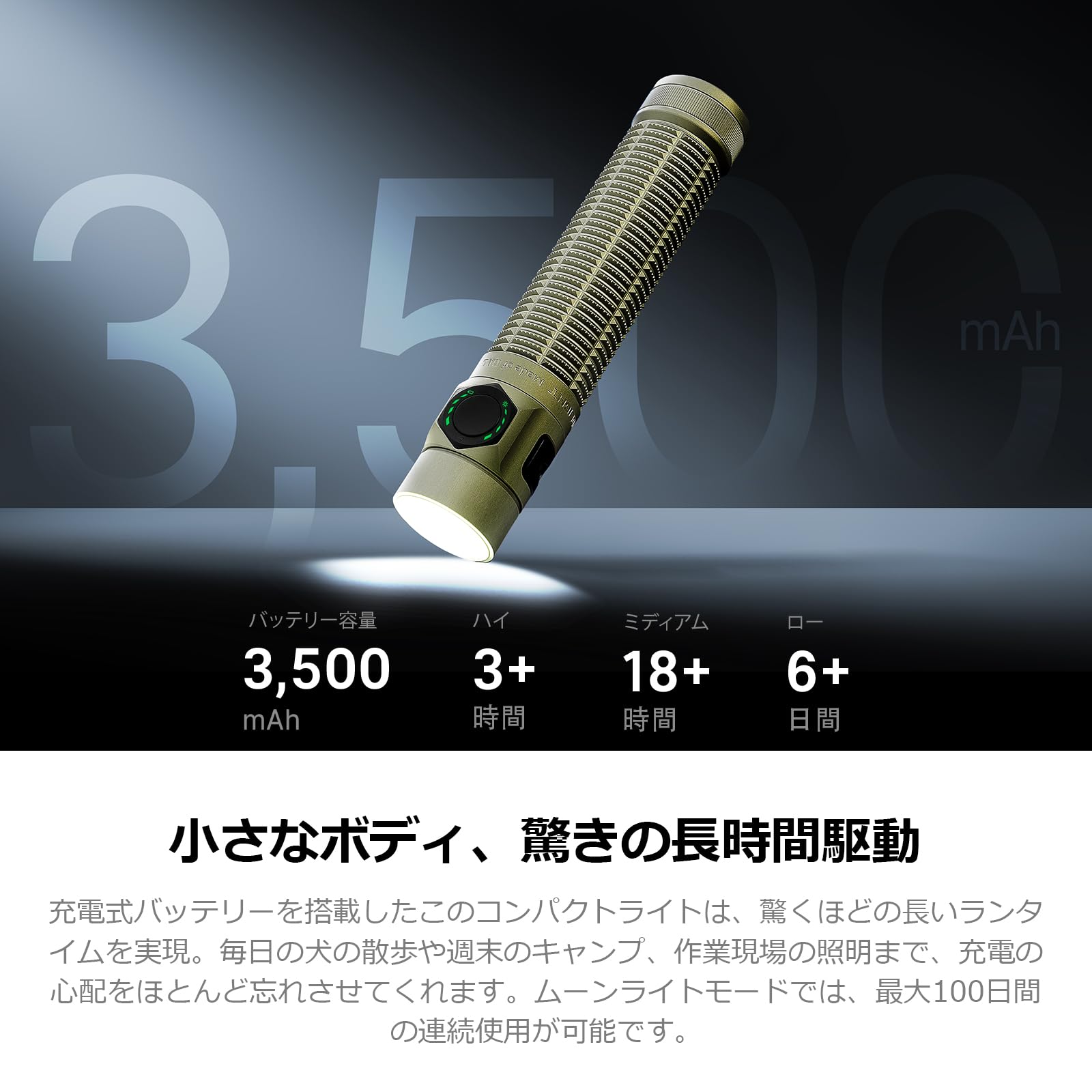 Amazon.co.jp: OLIGHT(オーライト) Baton Ultra 懐中電灯 1700ルーメン