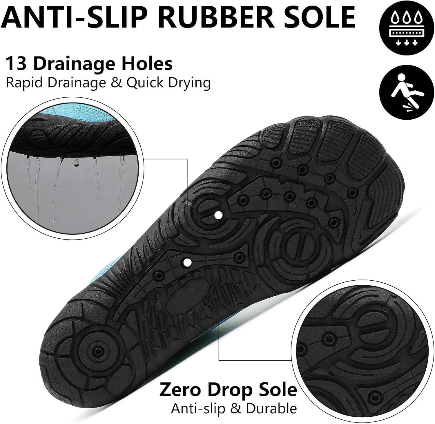 Mishansha Womens Mens Water Shoes Quick-Dry Wide Toe Barefoot Shoes image 2