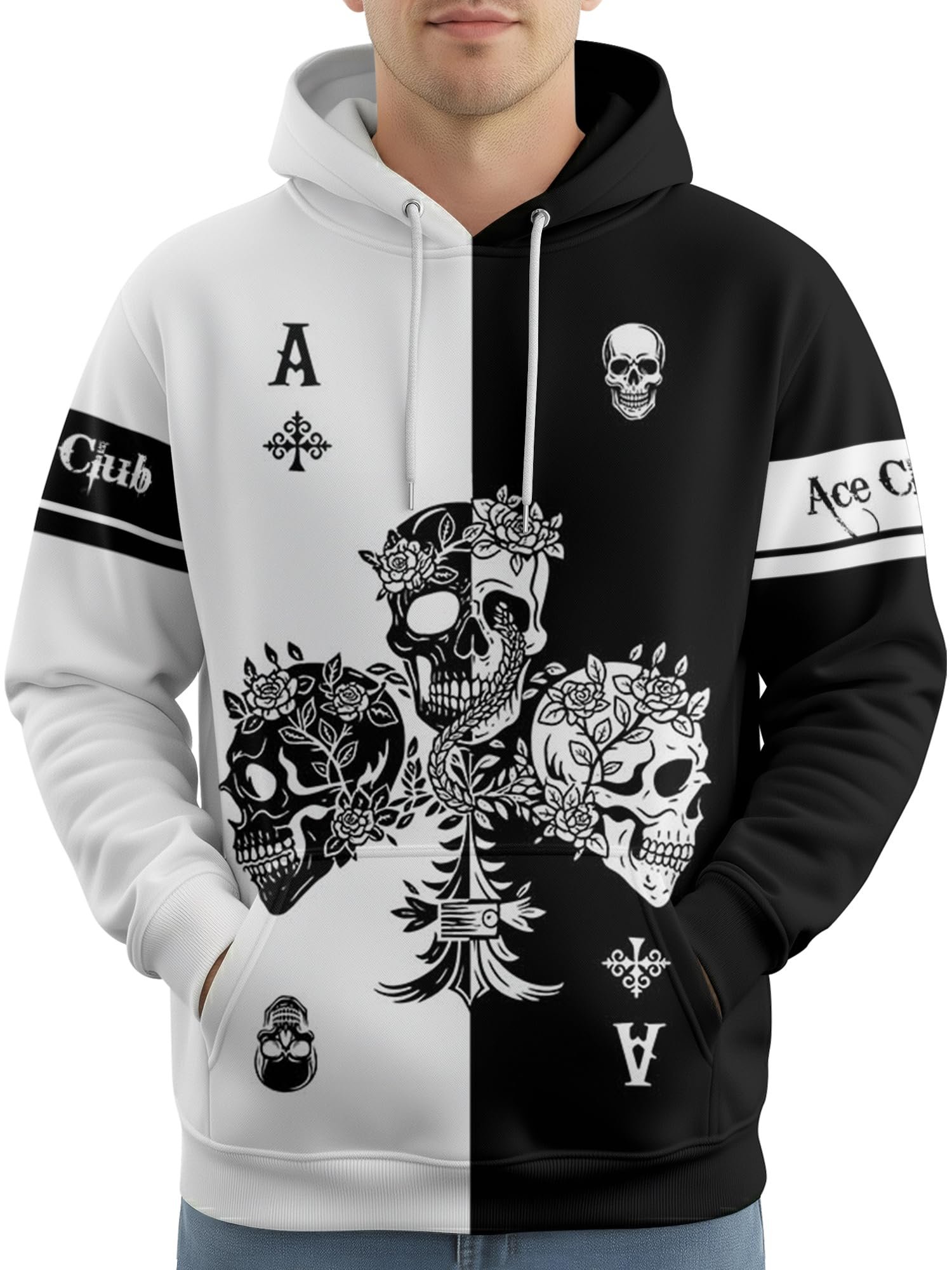 PAGYMO Graphic Hoodies for Men Funny Novelty Pullover Hooded Sweatshirt