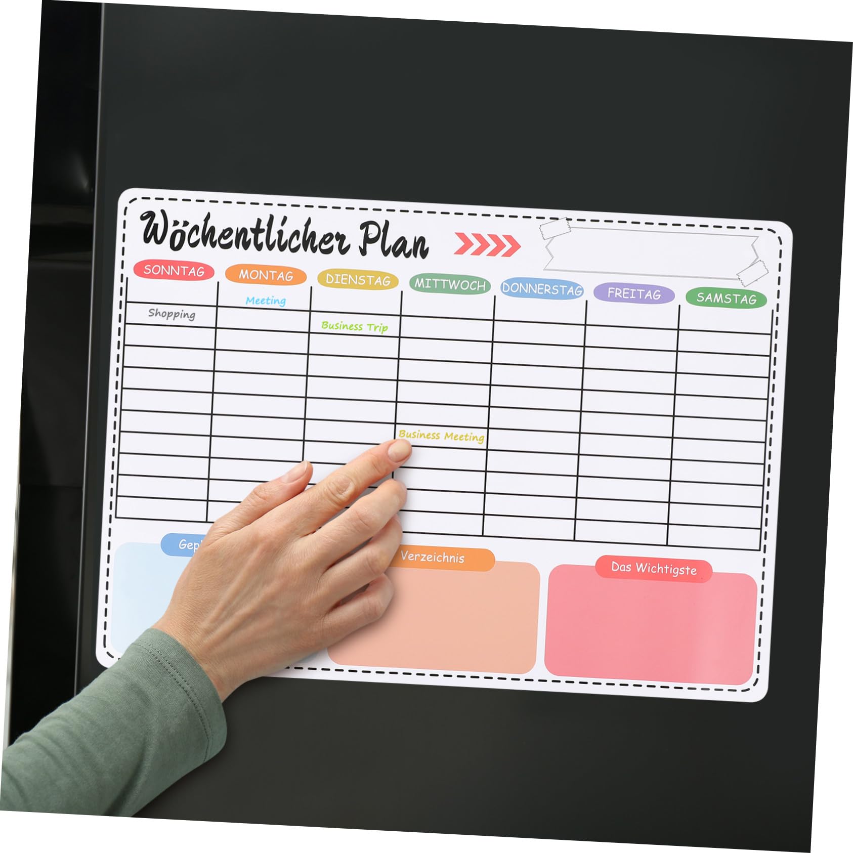 Calendrier Effaçable à Sec Magnétique Tableau Blanc pour Réfrigérateur