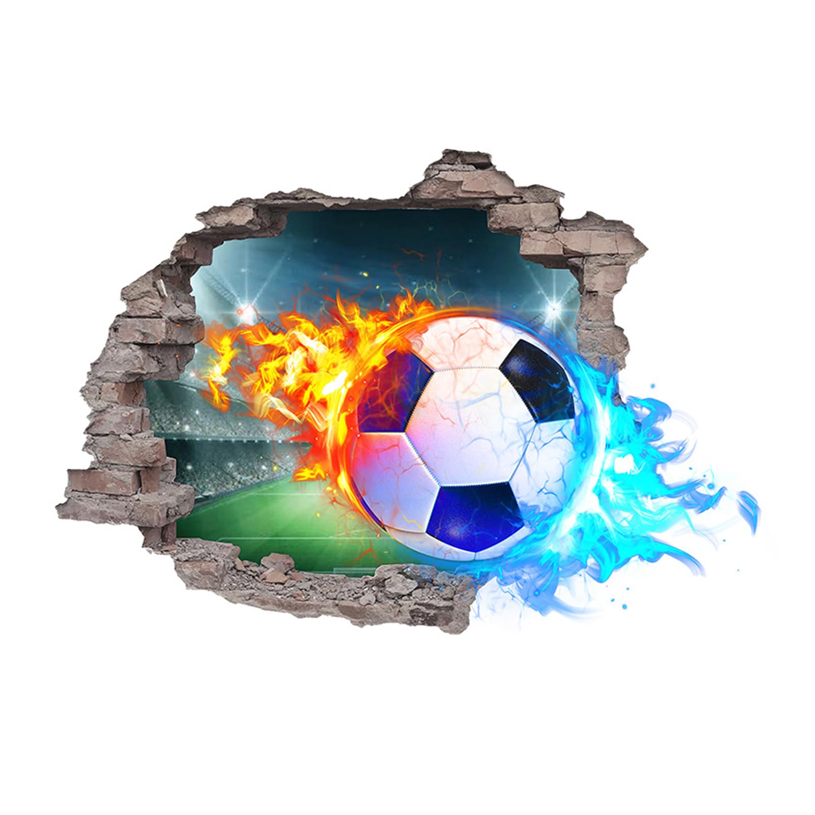 Pegatinas Fútbol Pared Vinilos de Pared Decorativos 3D Vinilos de Pared Futbol Extraíble Adhesivos Pared para Decoracion Habitacion Juvenil Dormitorio