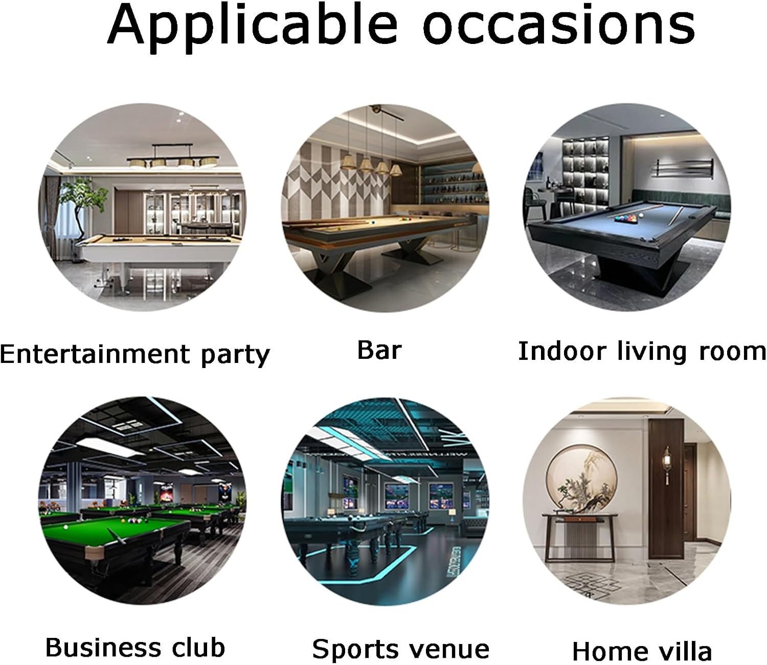 Pool Stick Holder, 6 Hole Corner Pool Stick Stand,Steel Billiard Cue Racks Save Space, Pool Cue Holder for Billiard Room Billiard Club(Black)
