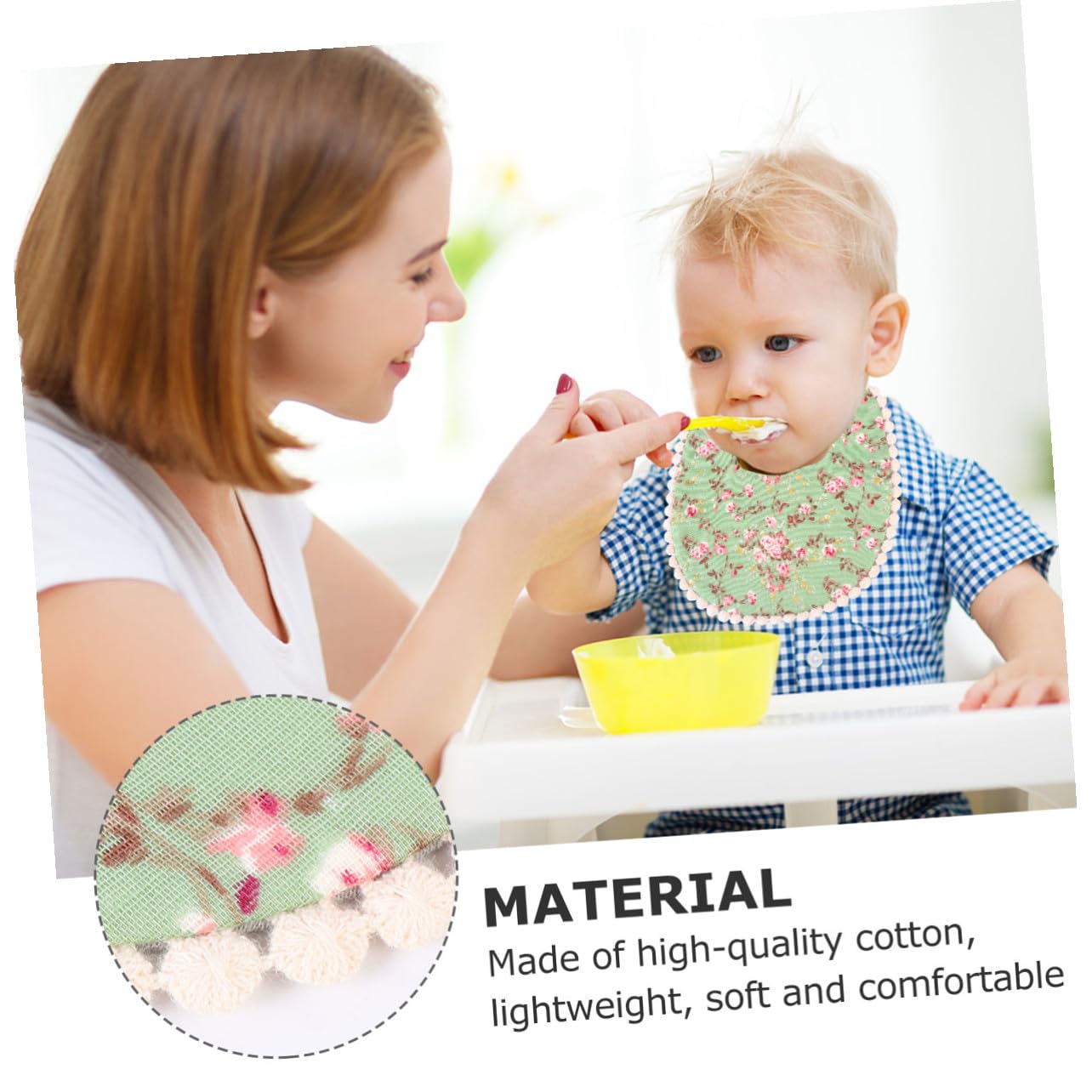 TOYANDONA 4 Uds Baberos Babero Para Recién Nacido Para Baba Para Bebé Toalla Para Saliva Hombres Y Mujeres Niña Algodón Más Del 95%