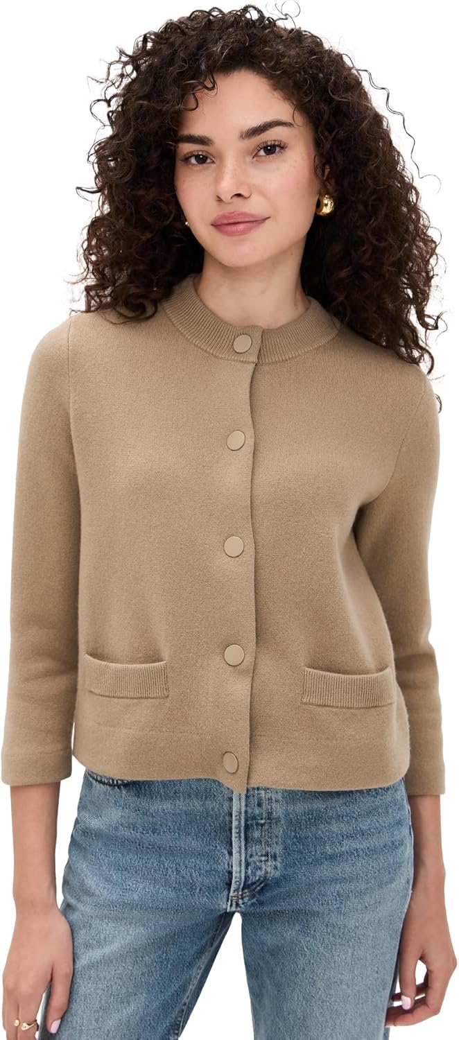 Vince Women's Shrunken Snap Cardigan