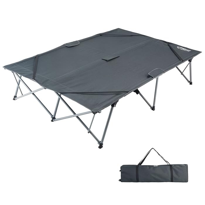 Buy KingCamp Camping Cot Double for 2 Person, Adjustable Folding Heavy