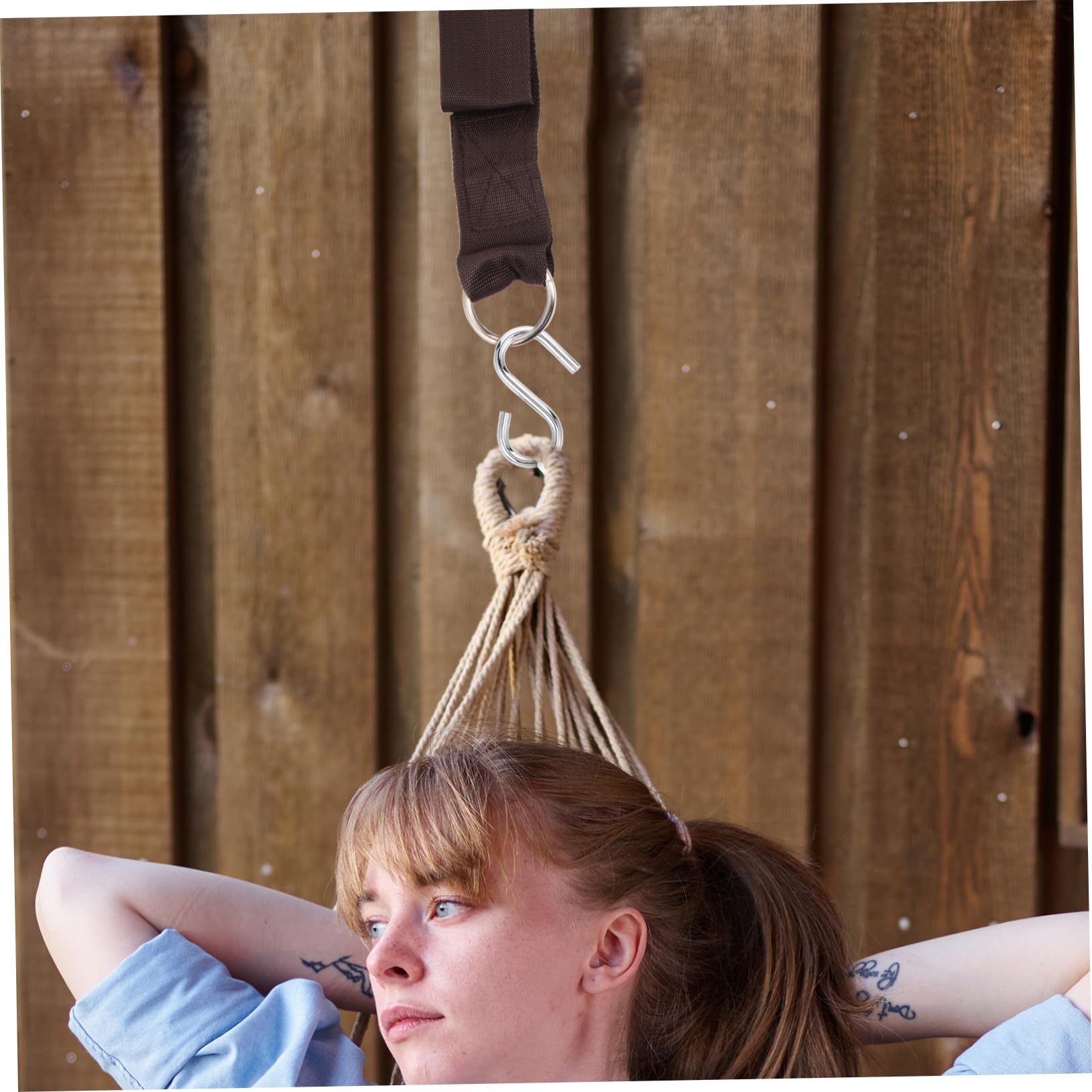 TOYANDONA 2 Ensembles Sangles De Suspension pour Hamac Lot de Sangles Nylon avec S Hooks pour Balançoires Et Activités Extérieures Compatible avec Tous Arbres Et Structures 4 Pièces * 2