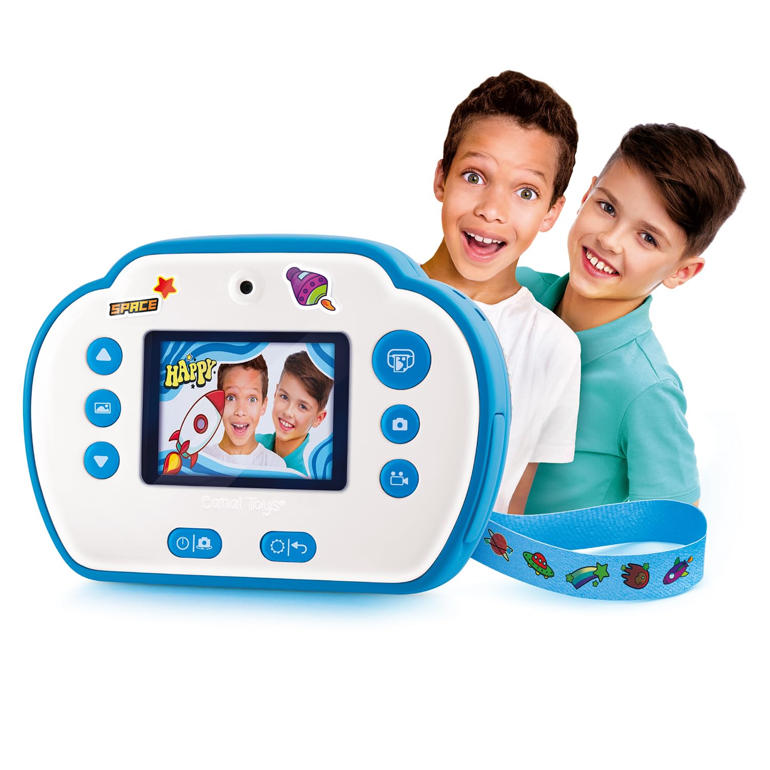 Canal Toys - Photo Creator - Appareil Photo à Impression Instantané - Selfie & Caméra Vidéo - Impression sur Rouleau de Papier Photo Thermique, sans Encre - Cadeau pour Enfant - Dès 4 Ans - CLK 011