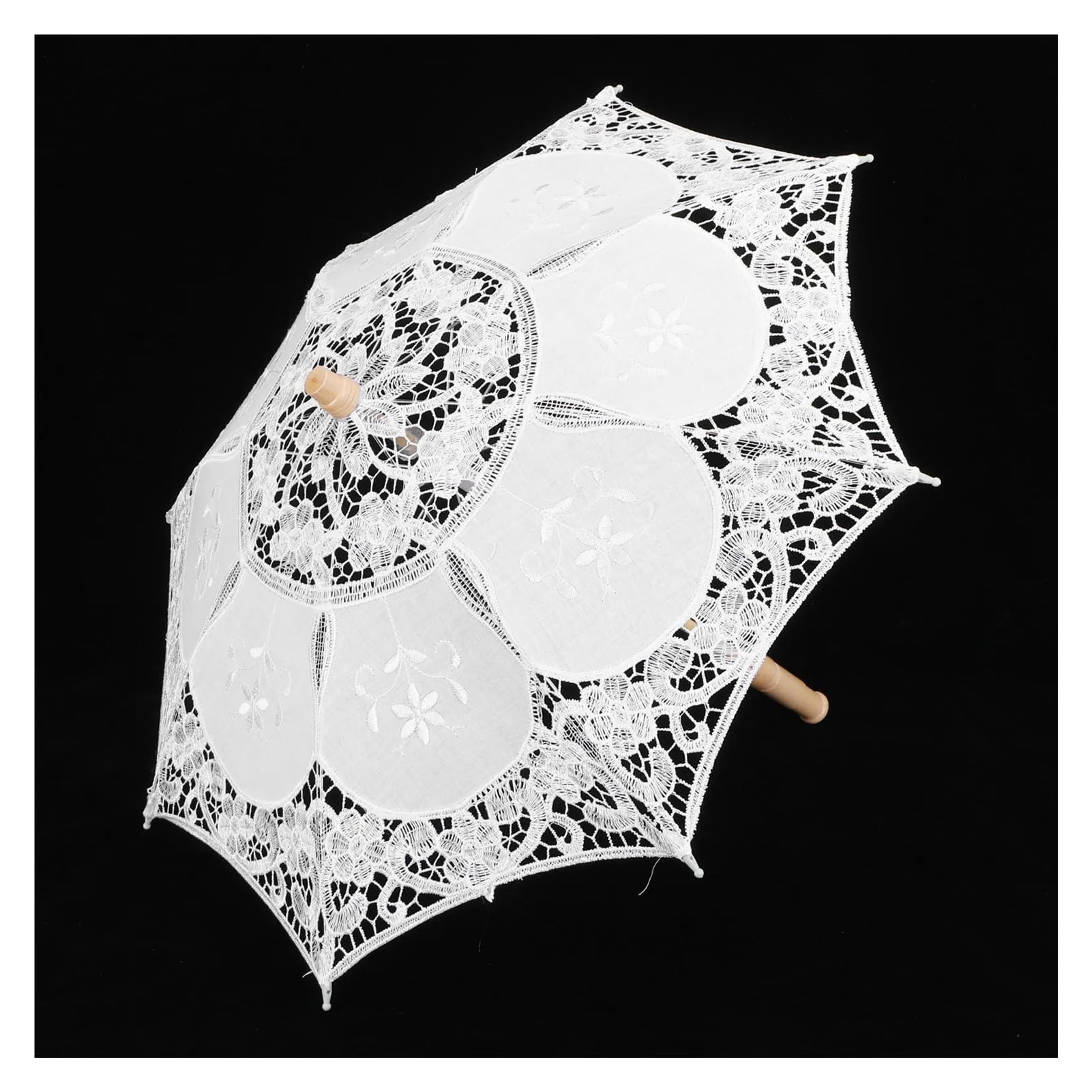 ombrello da sposa in pizzo, ombrellino a mano, Ombrellone da sposa in pizzo bianco grande e piccolo
