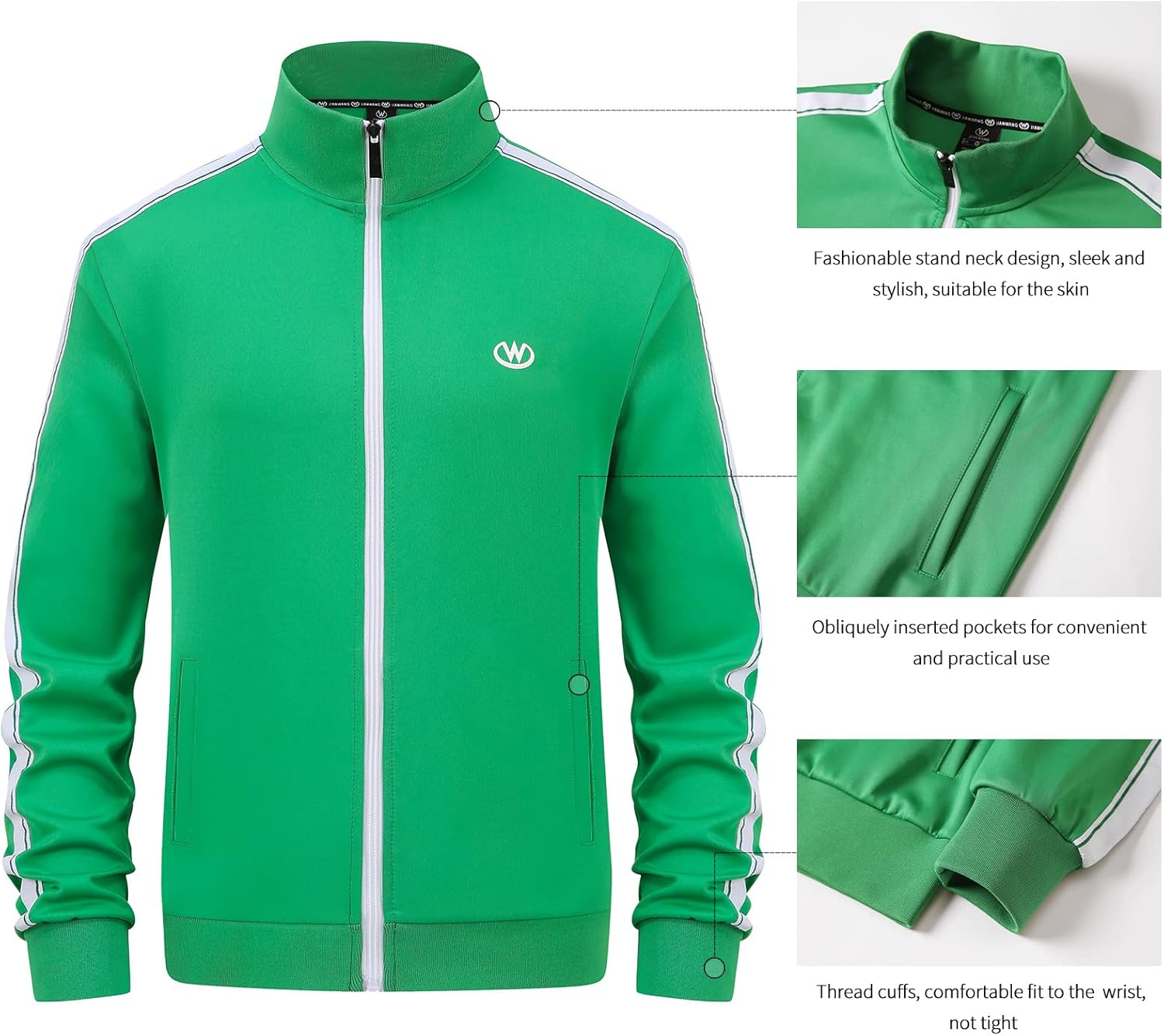 Men's Tracksuits Set Long Sleeve Causal Full Zip Running Sports Sweatsuit for Men 2 Piece Outfits - Image 3