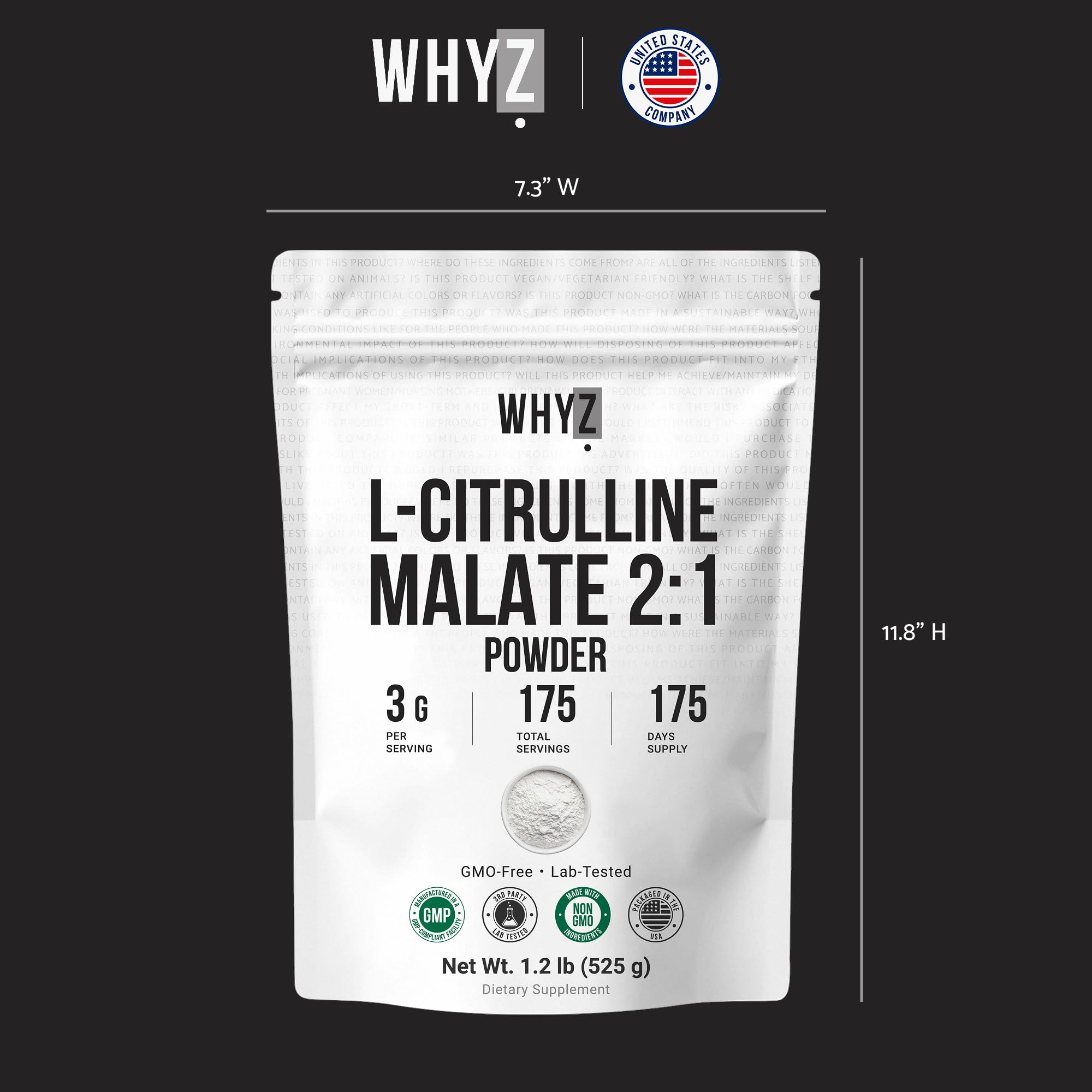 L-Citrulline Malate 2 : 1 Powder Unflavored L Citrulline Malate Nitrate-Rich Dissolves Easily Pure Amino Acid Citrulline Supplement Supports Endurance & Strength Vegan Friendly Daily Use, 1.2 lb(525g) — Amazon image 7