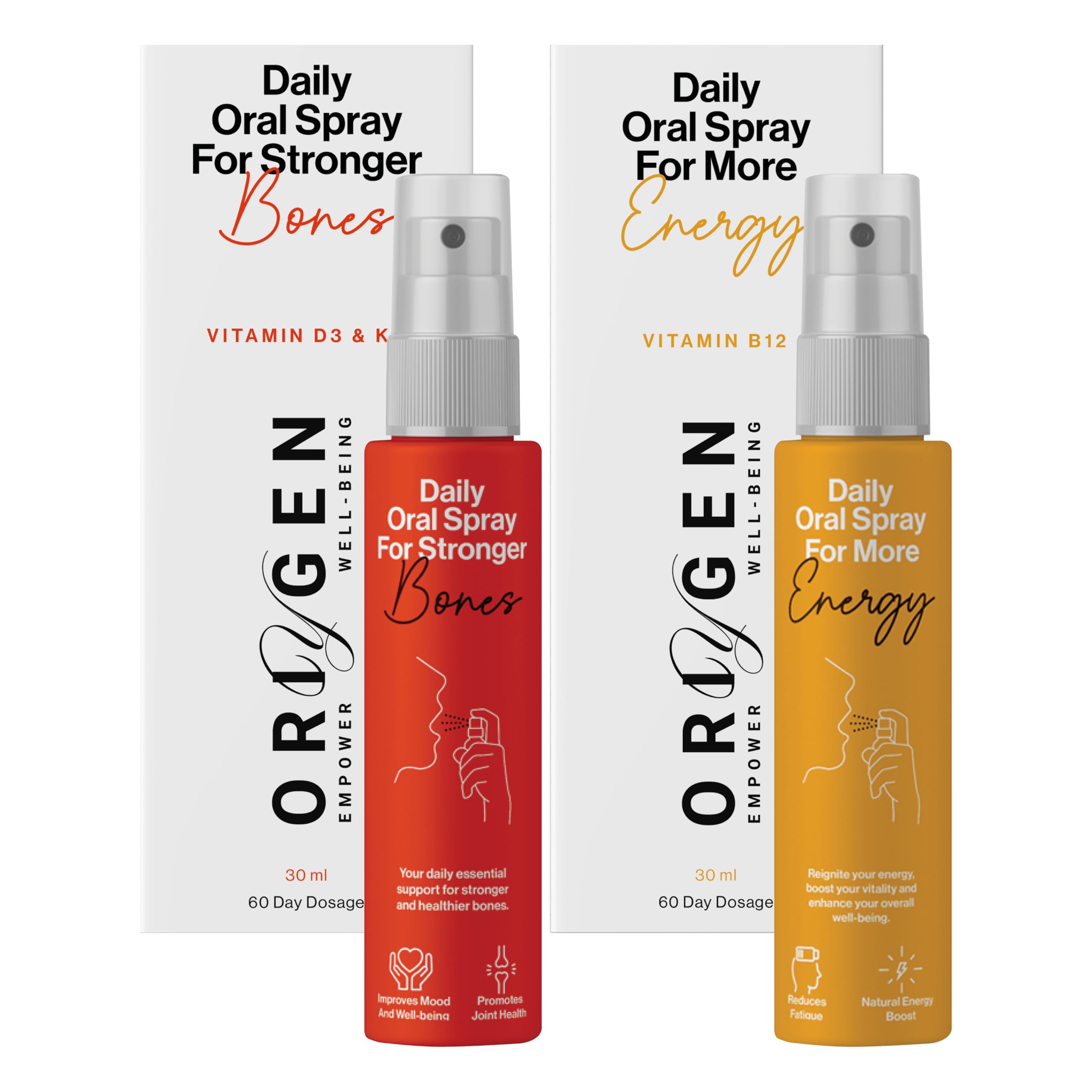 Oriygen Vitamin D3K2 600 IU & B12 Supplement Oral Spray | Supplement for Healthy Bones, Energy, Immune System & Heart Health | Combo Pack | Liposomal Technology | 4 Sprays Per Day | 30ml – 2 Months Supply — Amazon image 2
